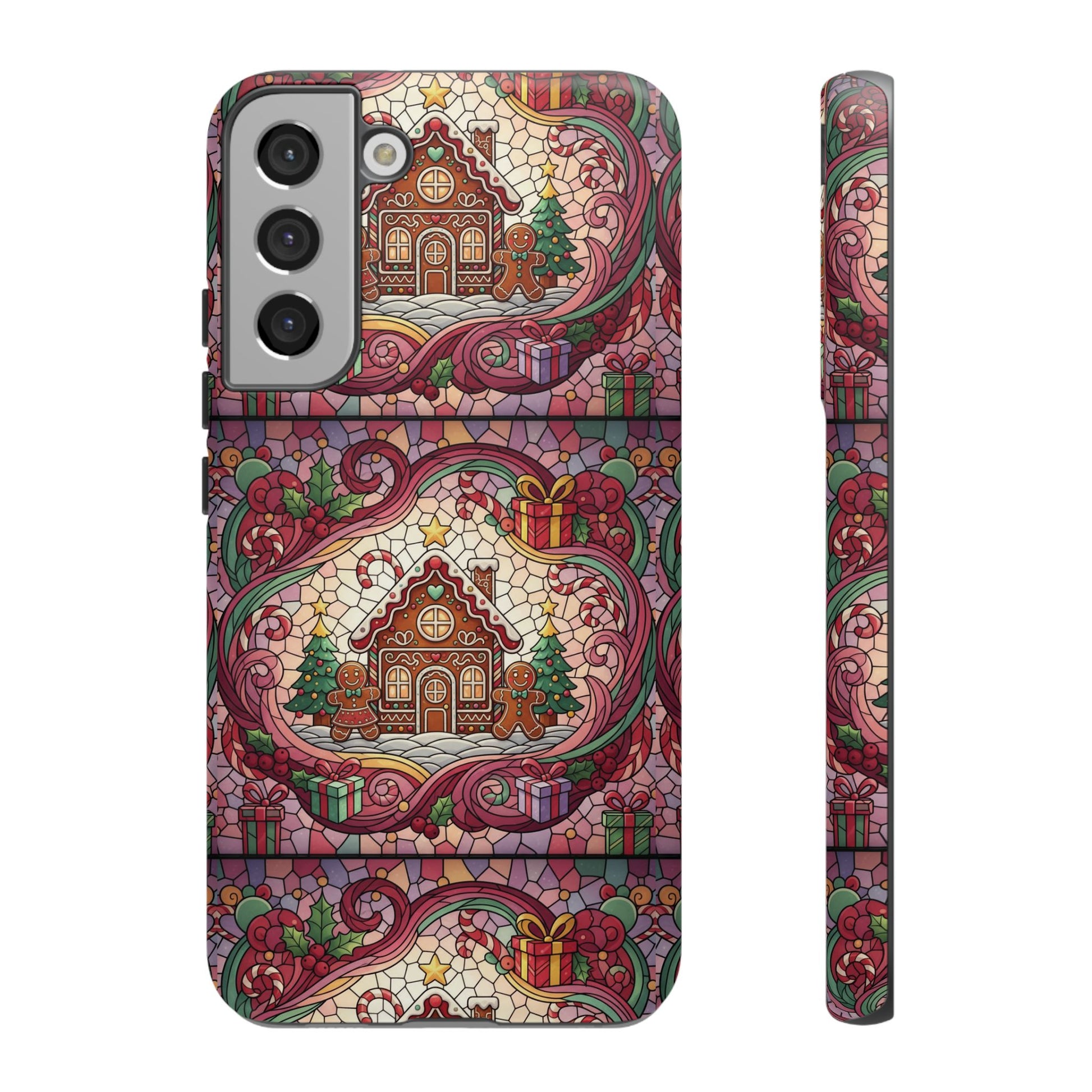 iPhone Case 17, 16  Gingerbread Stained Glass Tough Case Samsung perfect phone case