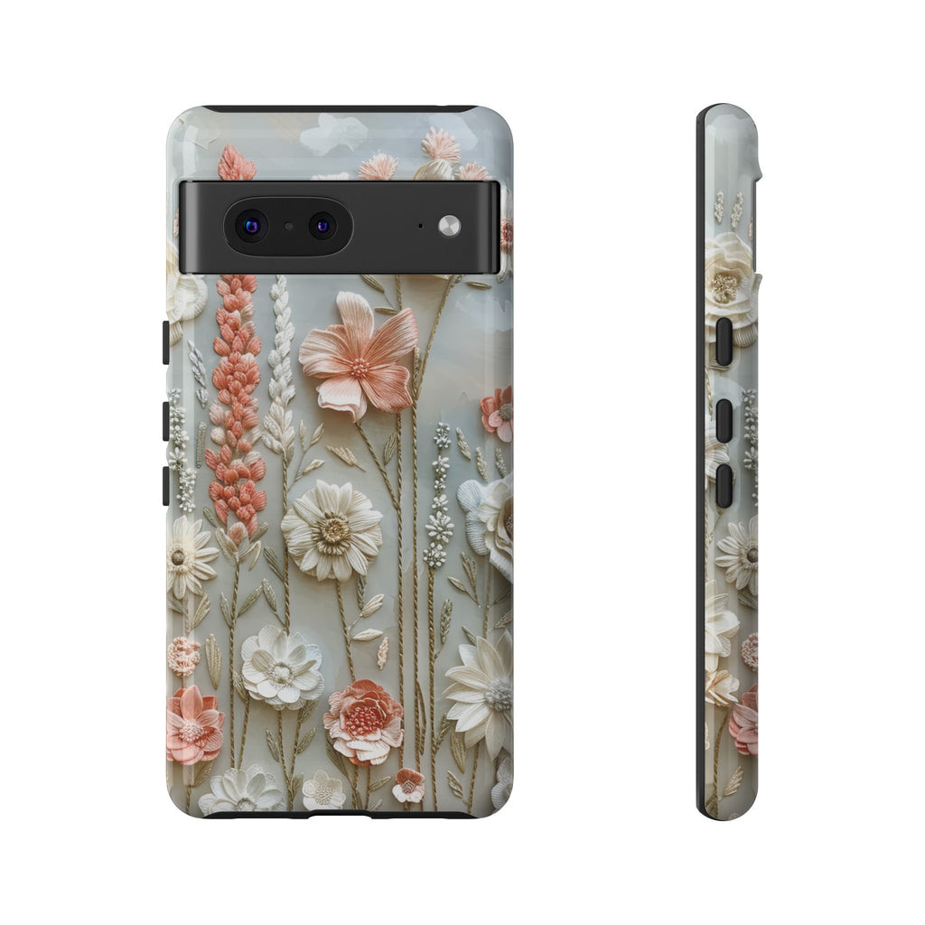 Pastel Wildflowers Protective Phone Case Gift for Her Phone 15, Samsung iPhone Samsung Gift for Her Case iPhone 15, Samsung iPhone Samsung Accessory Gift for Her