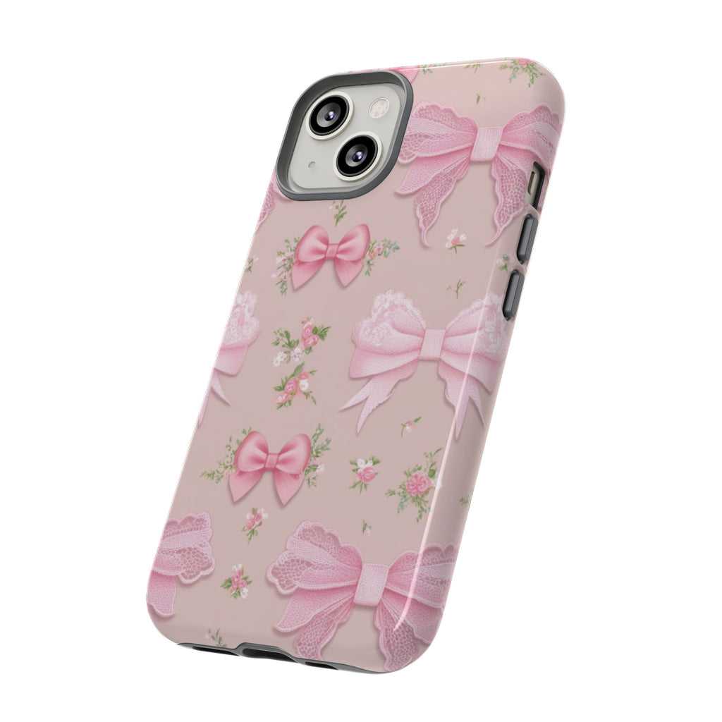 Luxury Pink Bow Phone Case – Cute & Protective Cover for iPhone & Samsung Gift for Her