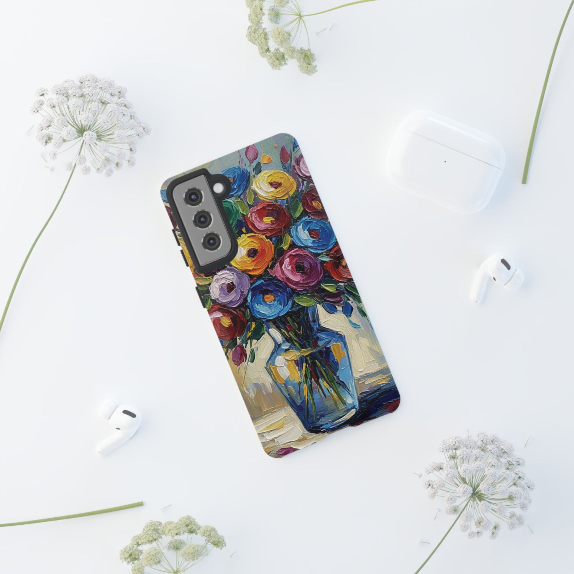 Floral Luxury Oil Painting Illusion Tough Case — Floral Art Phone Case for Art Lovers