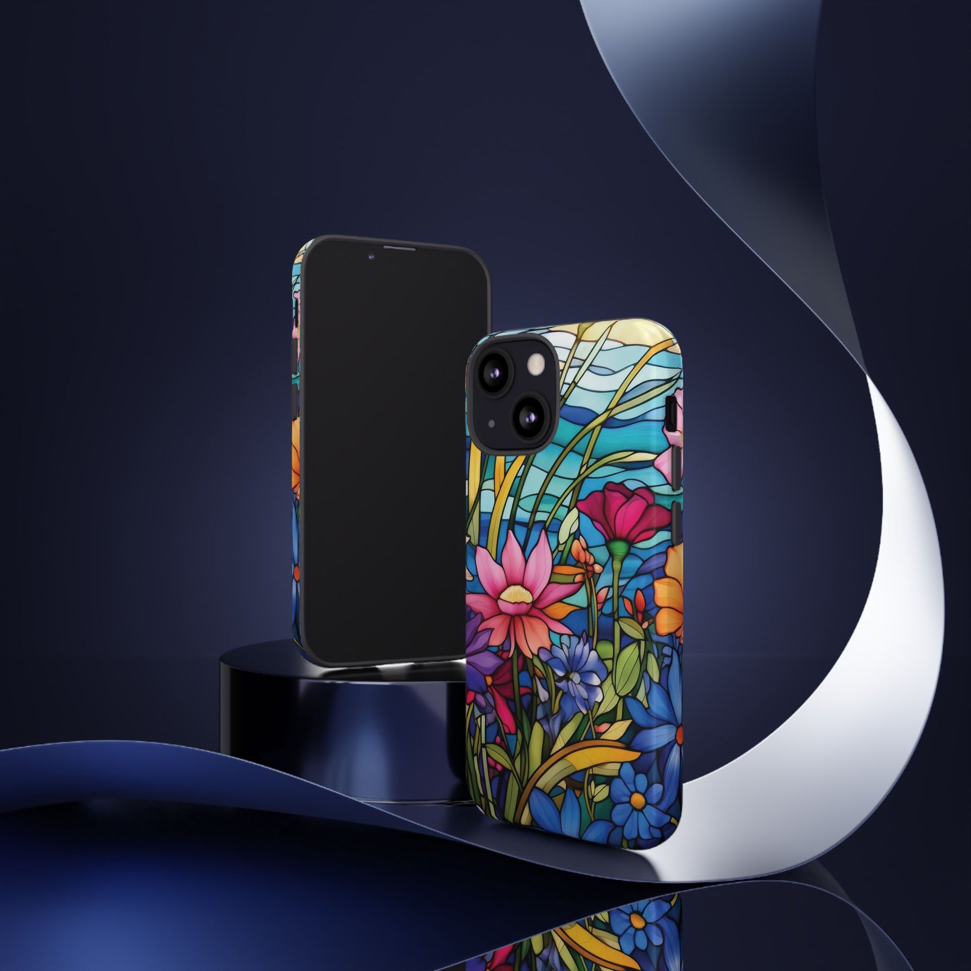Wildflowers Stain Glass Illusion Phone Case Unique Holiday Protection for Your Device | Stylish & Durable Cover Gift for Her Phone 15, Samsung iPhone Samsung Accessory Gift for Her
