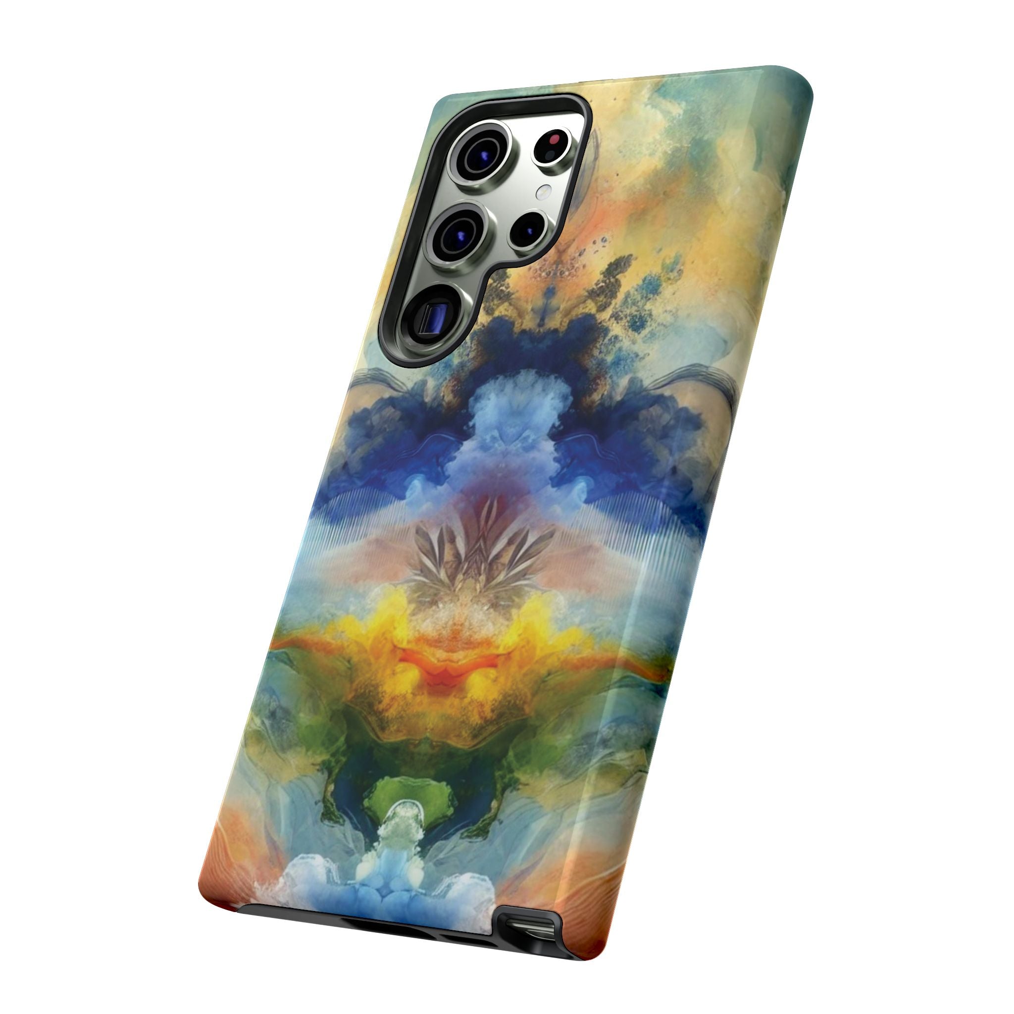 Coque de téléphone abstraite aquarelle moderne compatible avec iPhone, Samsung et plus – Protection élégante et durable avec un design artistique éclatant, cadeau parfait pour elle