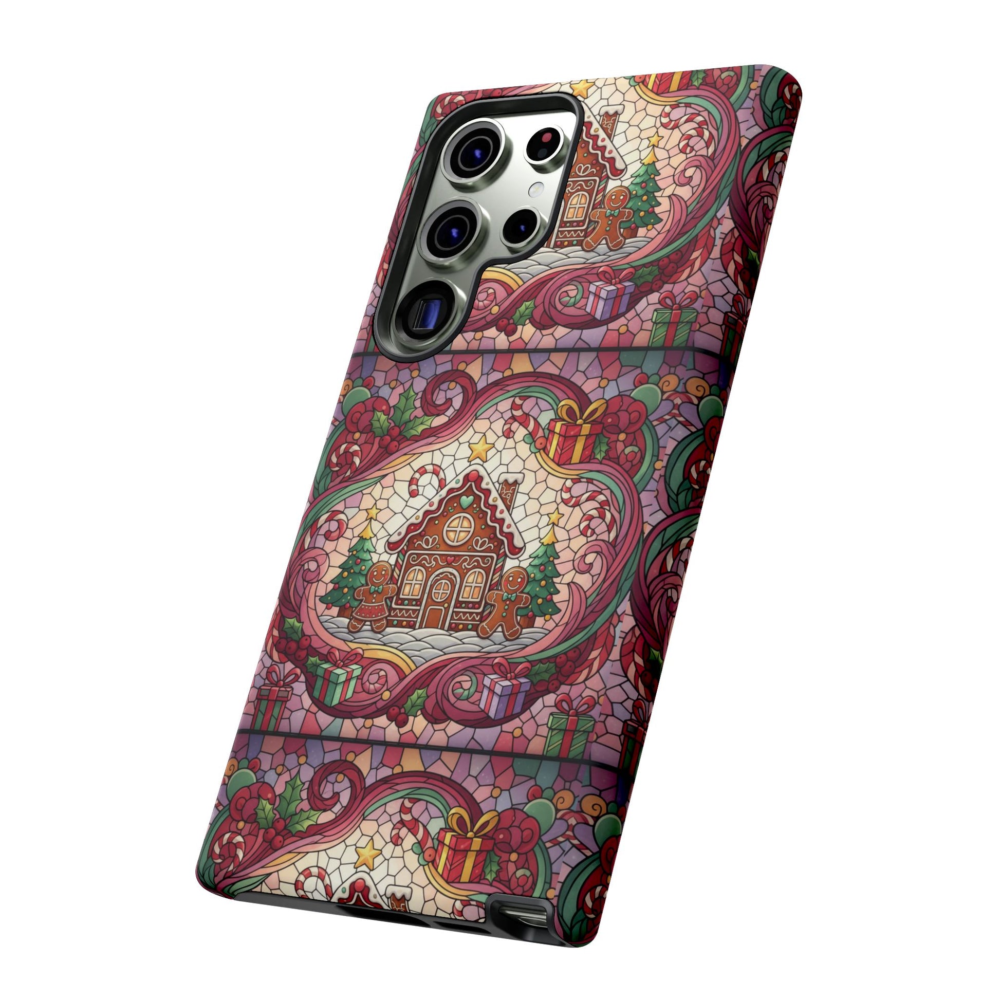 iPhone Case 17, 16  Gingerbread Stained Glass Tough Case Samsung perfect phone case