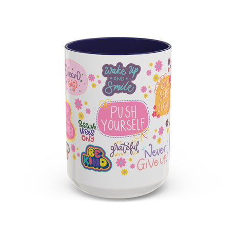 Good Vibes Only Coffee Mug 11 & 15 oz Ceramic Inspirational Cup, Positive Affirmation Gift for Mom, Teacher & Coworker | Morning Motivation Mother's Day, or Cozy Spring Mornings