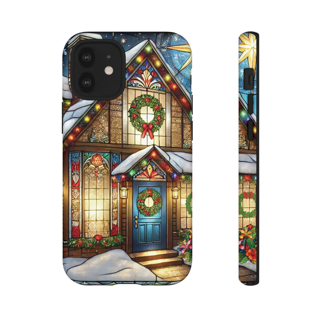 Phone Case - Stain Glass Christmas Unique Holiday Protection Gift for Her