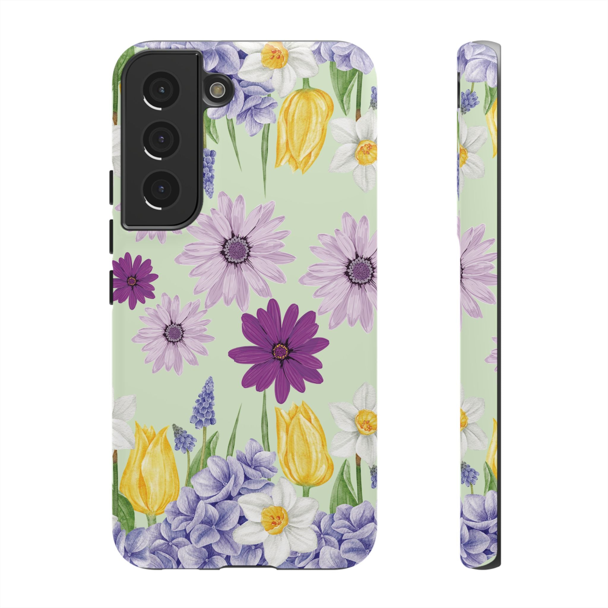 Lavender Yellow Flower Phone Case – Stylish Protective Cover for iPhone & Samsung, Botanical Design, Perfect Gift for Spring & Everyday Elegance
