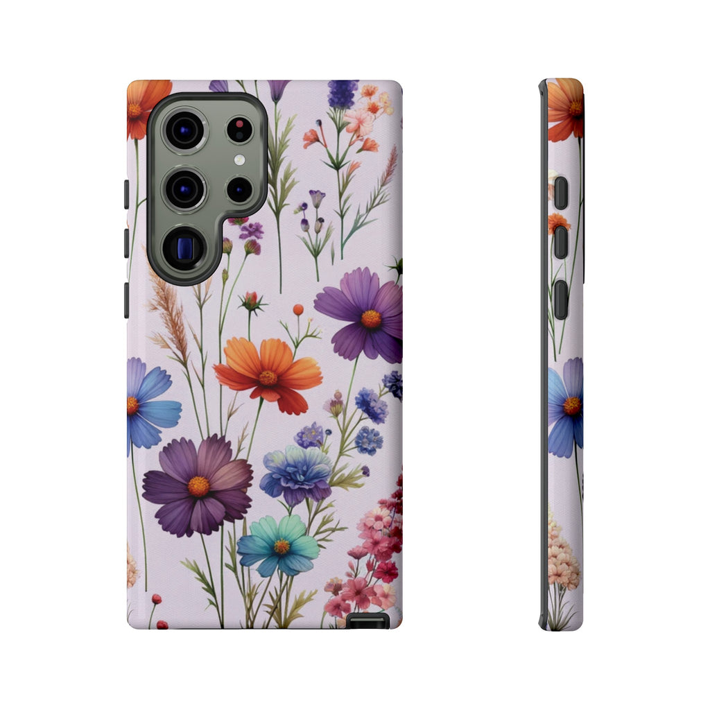 Lavender Wildflowers Protective Phone Case Gift for Her Phone 15, Samsung iPhone Samsung Gift for Her Case iPhone 15, Samsung iPhone Samsung Accessory Gift for Her.