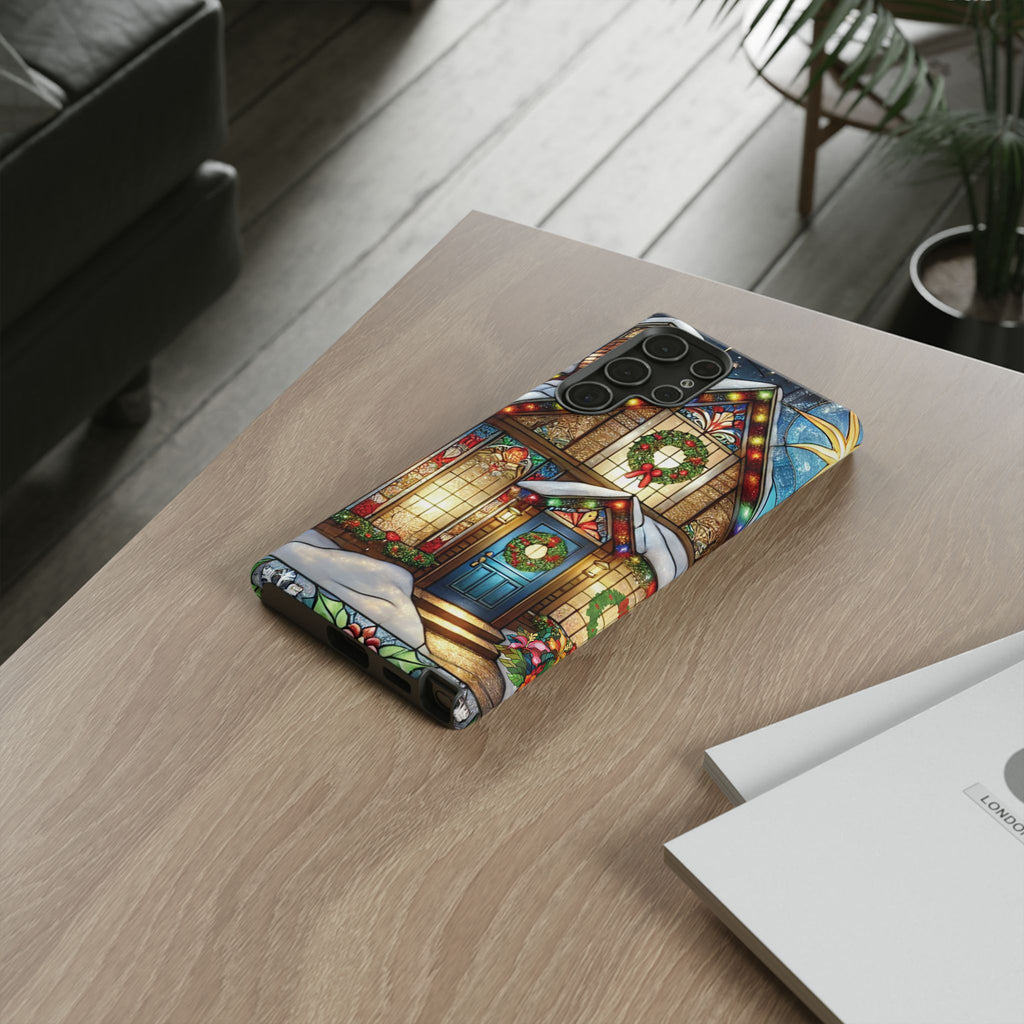 Phone Case - Stain Glass Christmas Unique Holiday Protection Gift for Her