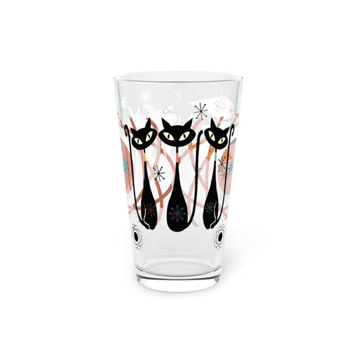 Atomic Cat Pint 16 Oz Glass Stylish & Durable Drinkware for Everyday Use, Perfect Gift Item Dishwasher Party Drinkware, Cocktail, Wedding Perfect for Parties Glassware, New House Gift.