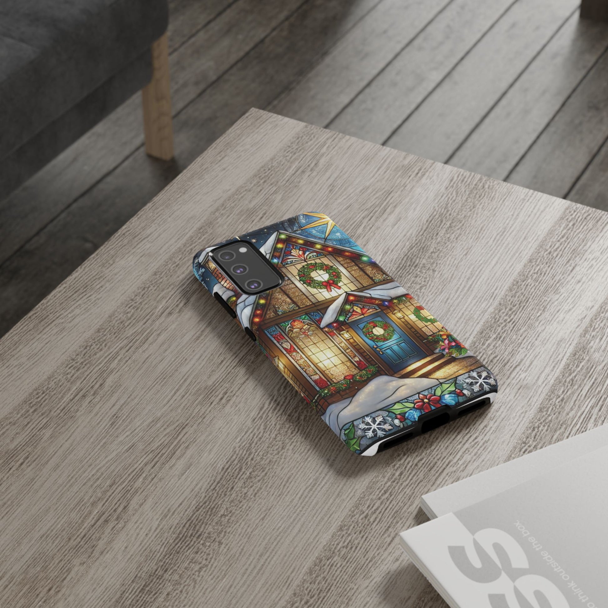 Stain Glass Christmas Phone Case Unique Holiday Protection for Your Device | Stylish & Durable Cover Gift for Her Phone 15, Samsung iPhone Samsung Accessory Gift for Her - MRSBYVALLE
