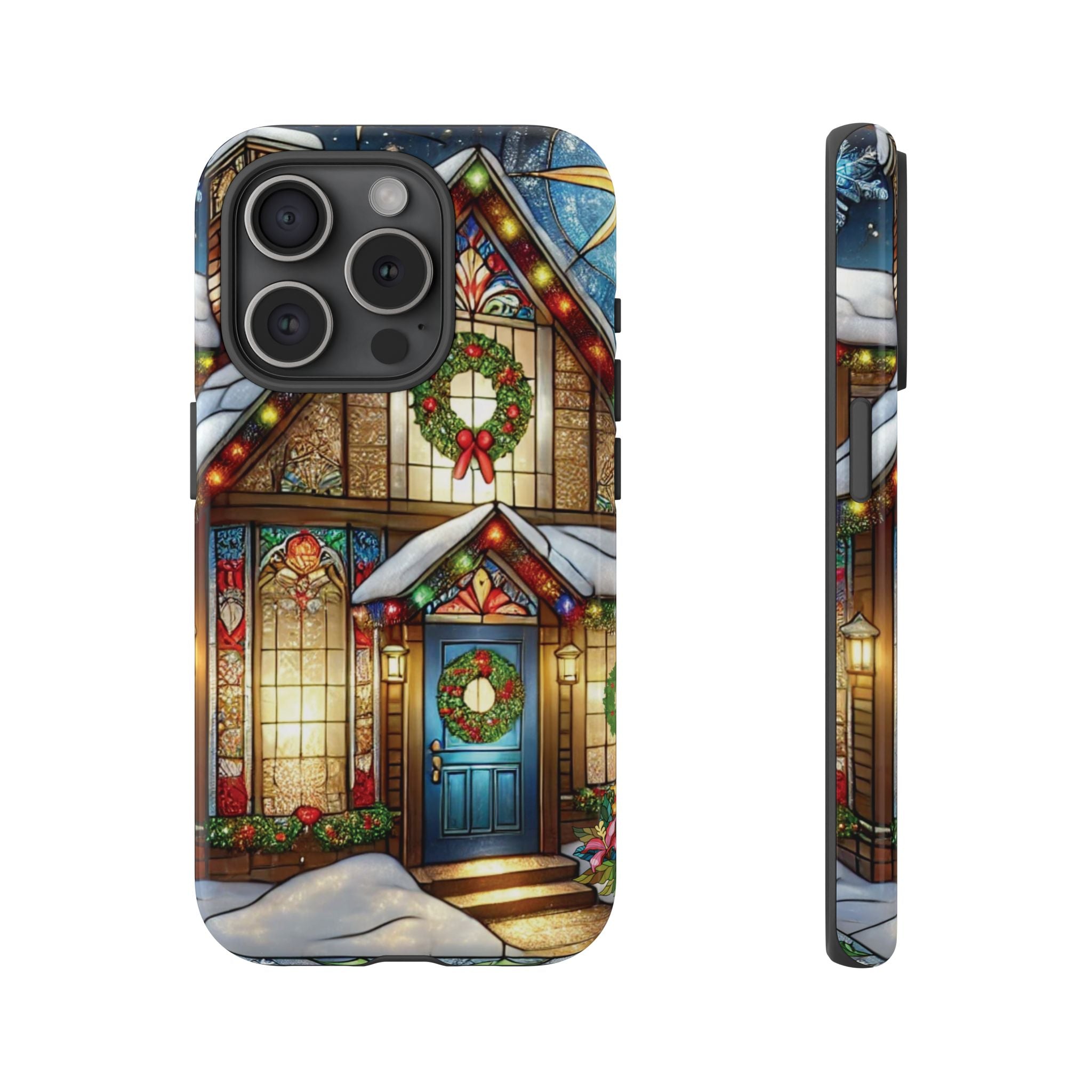 Phone Case - Stain Glass Christmas Unique Holiday Protection Gift for Her