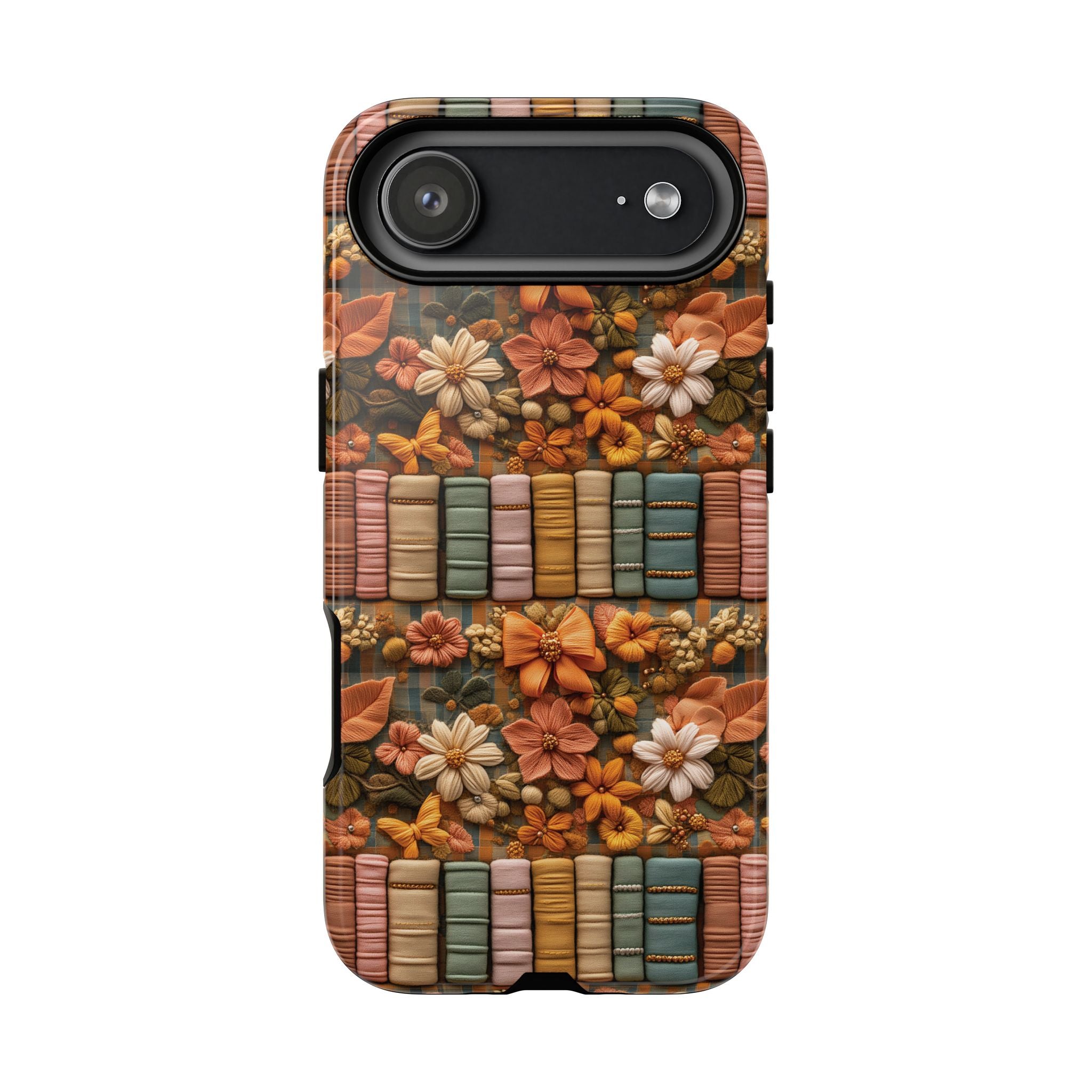 3D Illusion Boho Floral and Books Phone Case Gift for Her Phone 15, Samsung iPhone Samsung Gift for Her Case iPhone 15, Samsung iPhone Samsung Accessory Gift for Her