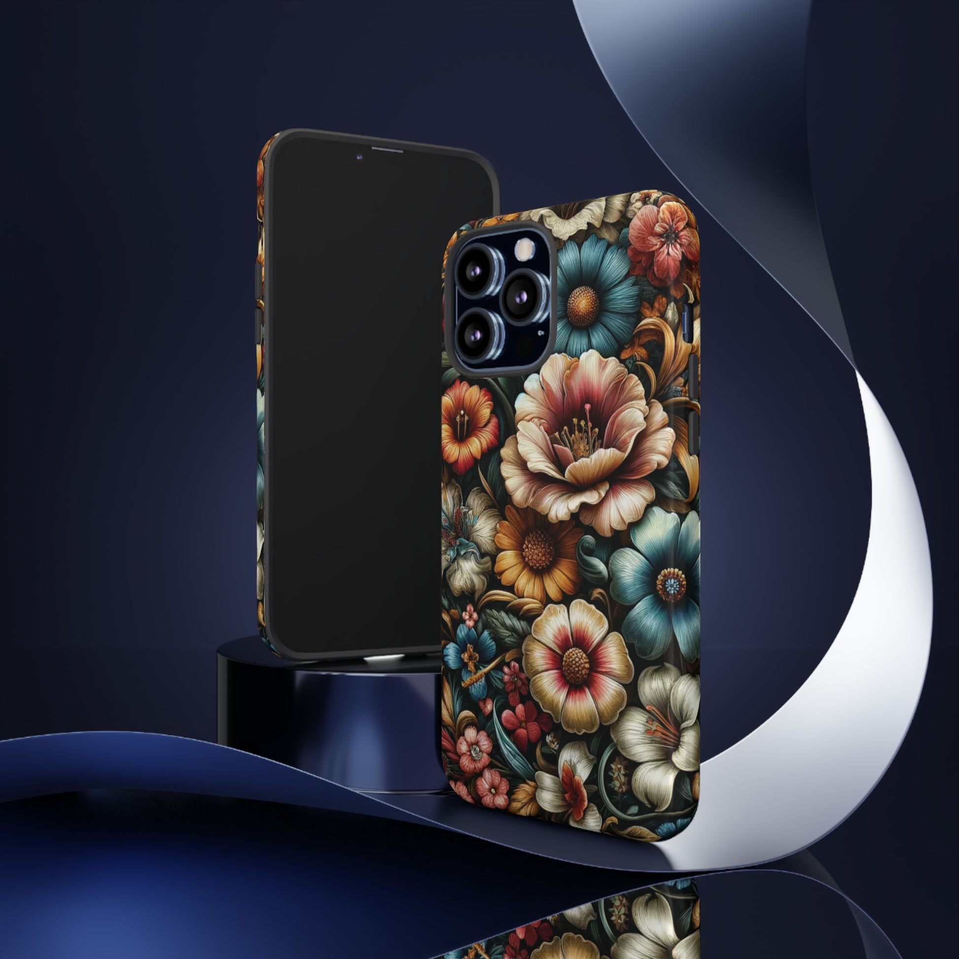 Pastel Floral Design Luxury Phone Tough Case Floral Elegant Durable Stylish for Modern Devices iPhone 15, Samsung iPhone Samsung Accessory Gift for Her.