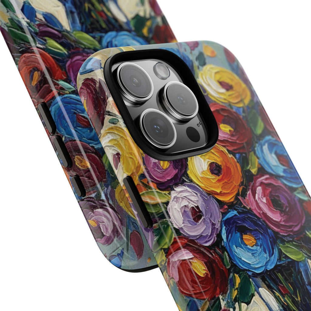 Floral Luxury Oil Painting Illusion Tough Case — Floral Art Phone Case for Art Lovers