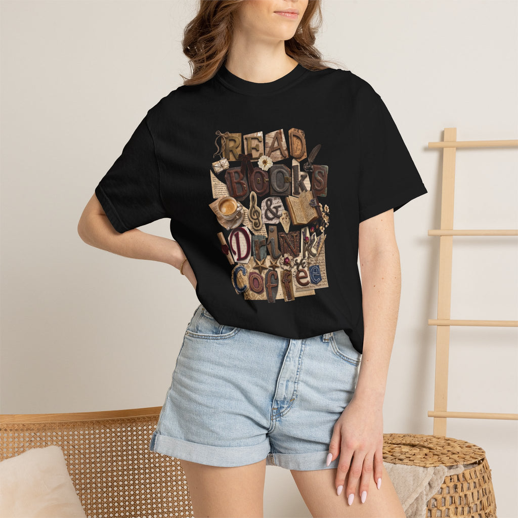 Read Books Drink Coffee T-Shirt | Book Lover Shirt | Coffee Lover Gift | Reader Tee | Bibliophile Shirt | Cozy Reading Aesthetic