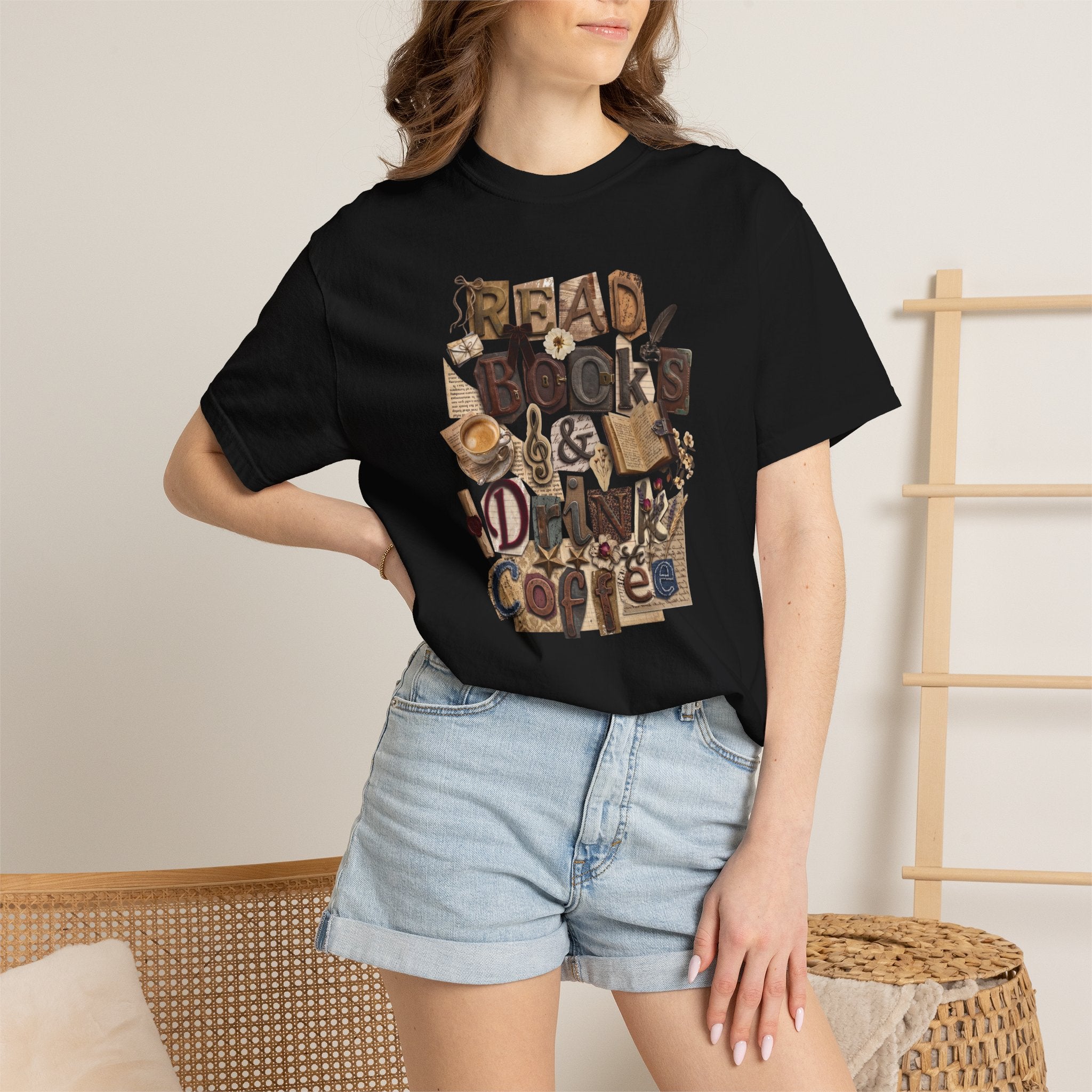 Read Books Drink Coffee T-Shirt | Book Lover Shirt | Coffee Lover Gift | Reader Tee | Bibliophile Shirt | Cozy Reading Aesthetic