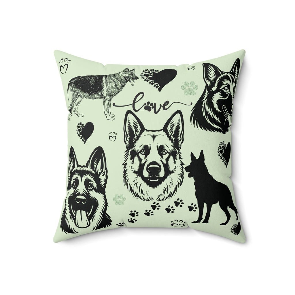 German Shepherd Square Pillow — Decorative Dog Throw Pillow