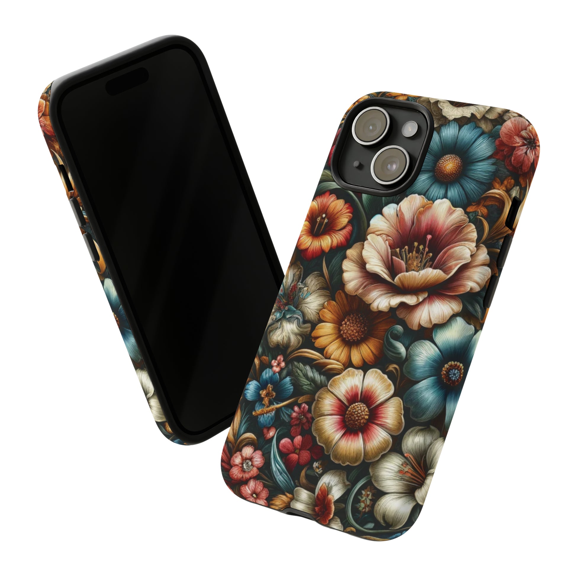 Pastel Floral Design Luxury Phone Tough Case Floral Elegant Durable Stylish for Modern Devices iPhone 15, Samsung iPhone Samsung Accessory Gift for Her.