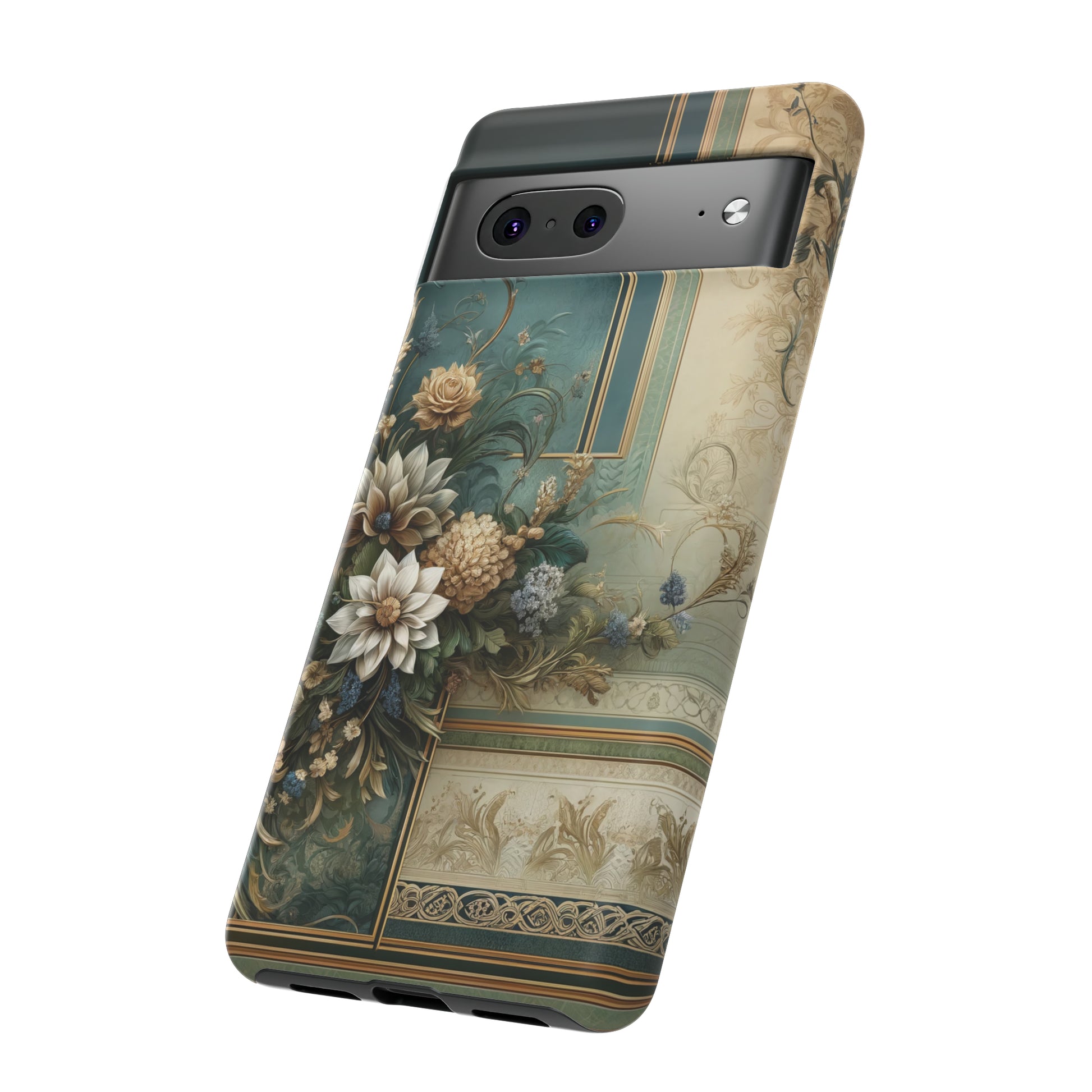 Victorian Floral Boho Luxury Phone Tough Case Floral Elegant Durable Stylish for Modern Devices iPhone 15, Samsung iPhone Samsung Accessory Gift for Her.