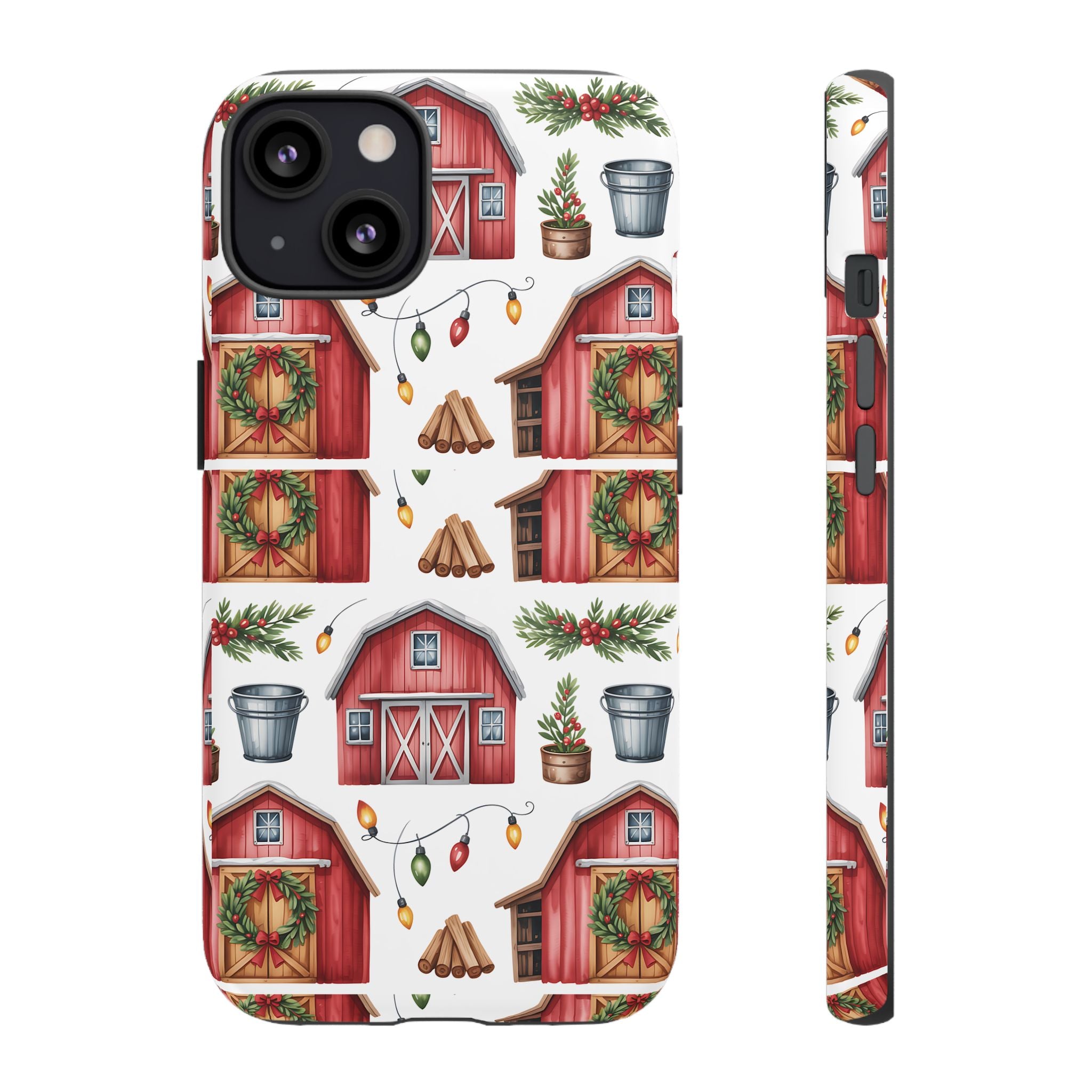 Farmhouse Christmas Design Phone Case - Stylish, Protective Cover for All Models Gift for Mom Accessory Gift for Her