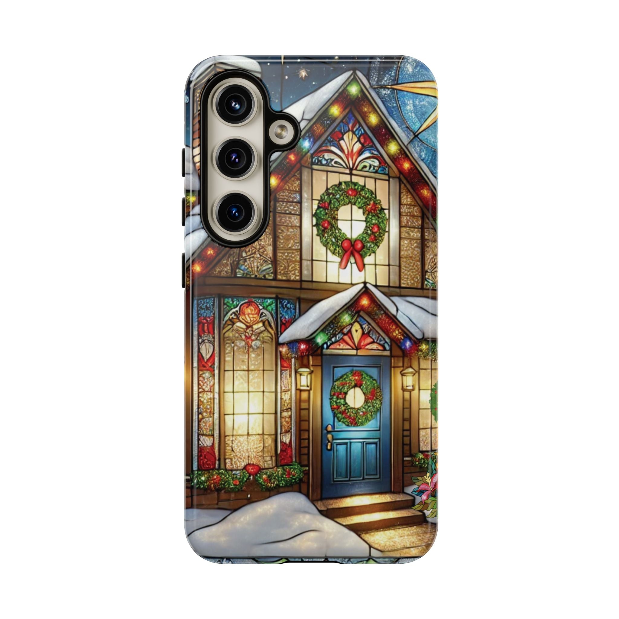 Phone Case - Stain Glass Christmas Unique Holiday Protection Gift for Her