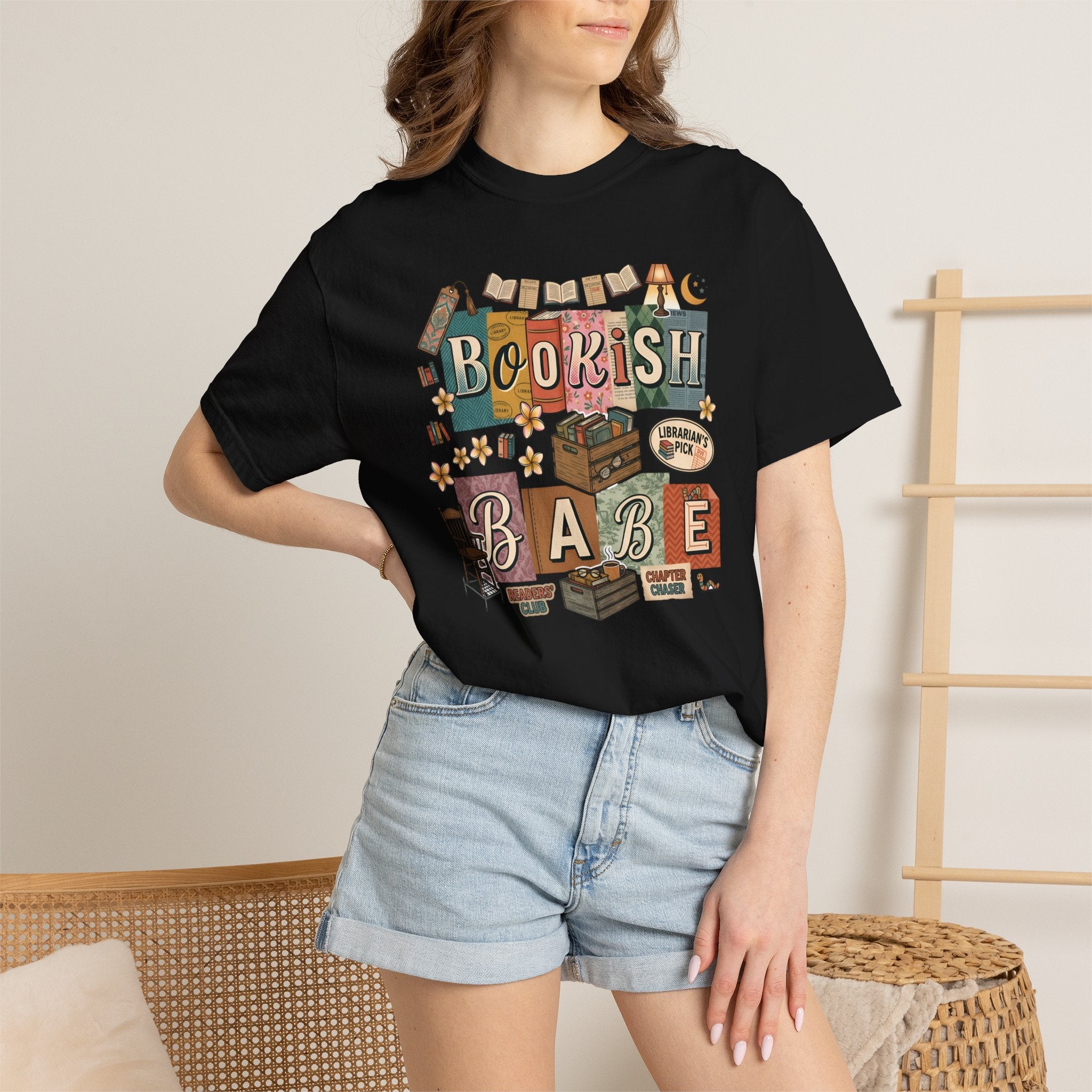 Bookish Babe Reader T-Shirt — Book Lover Tee for Teachers & Avid Readers