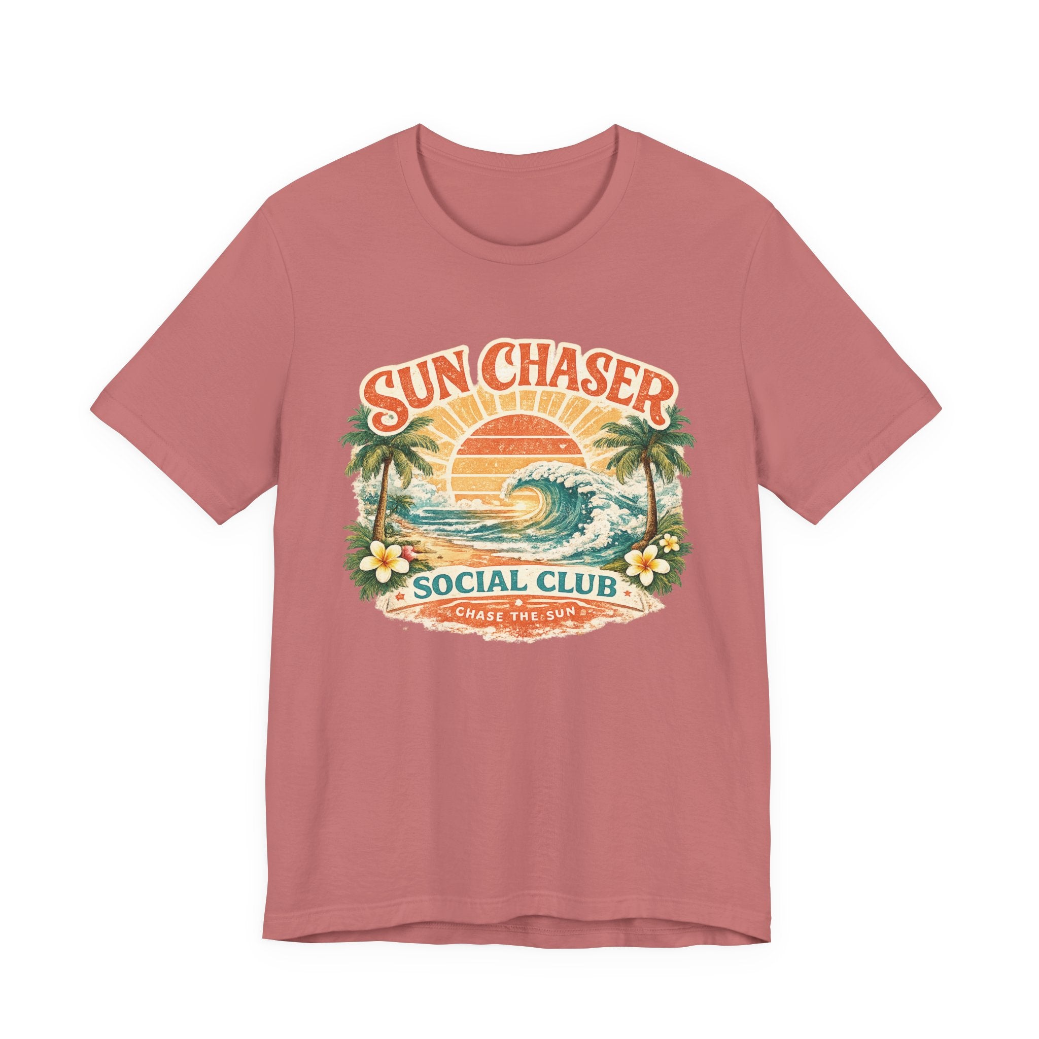 T-shirt Sun Chaser — T-shirt graphique Rétro Lever de soleil Cadeau amusant