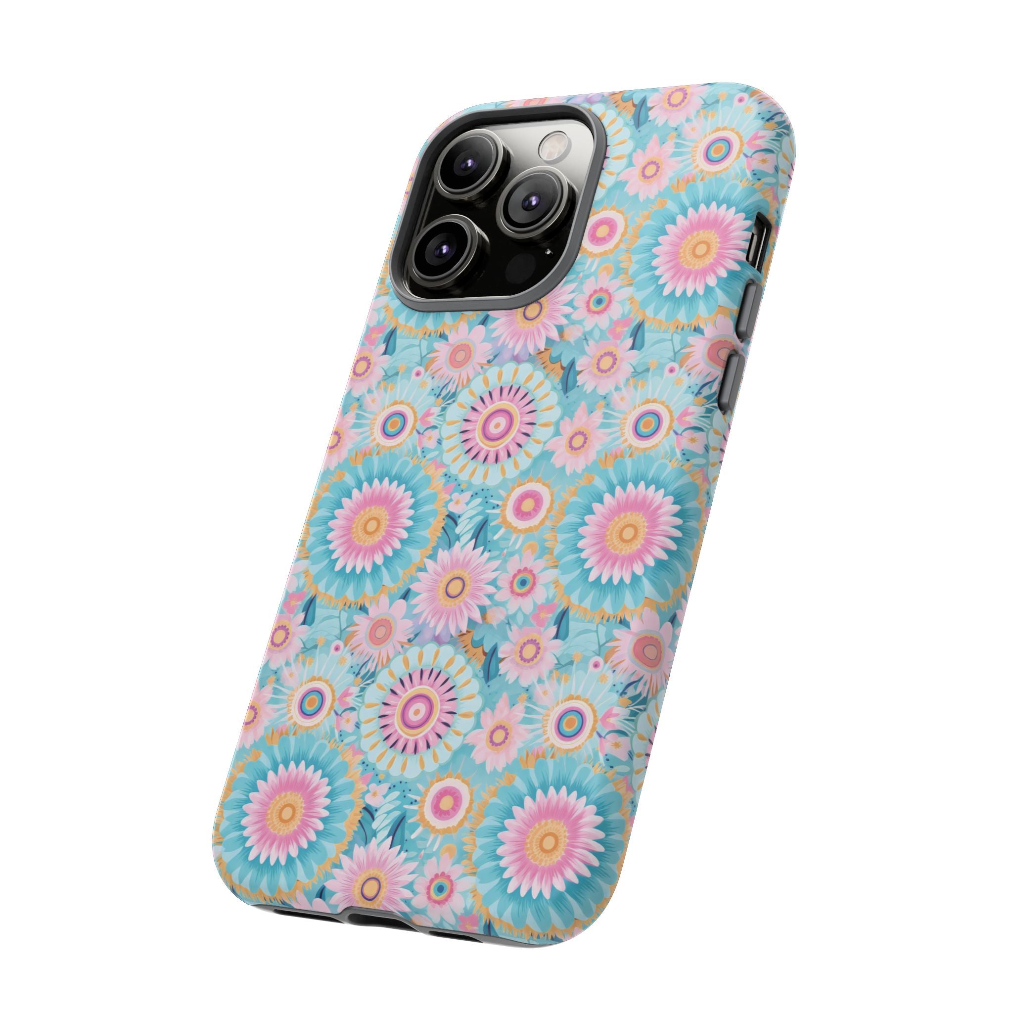 Coque de téléphone abstraite aquarelle bohème moderne compatible avec iPhone, Samsung et plus - Protection élégante et durable avec un design artistique vibrant, cadeau parfait pour elle