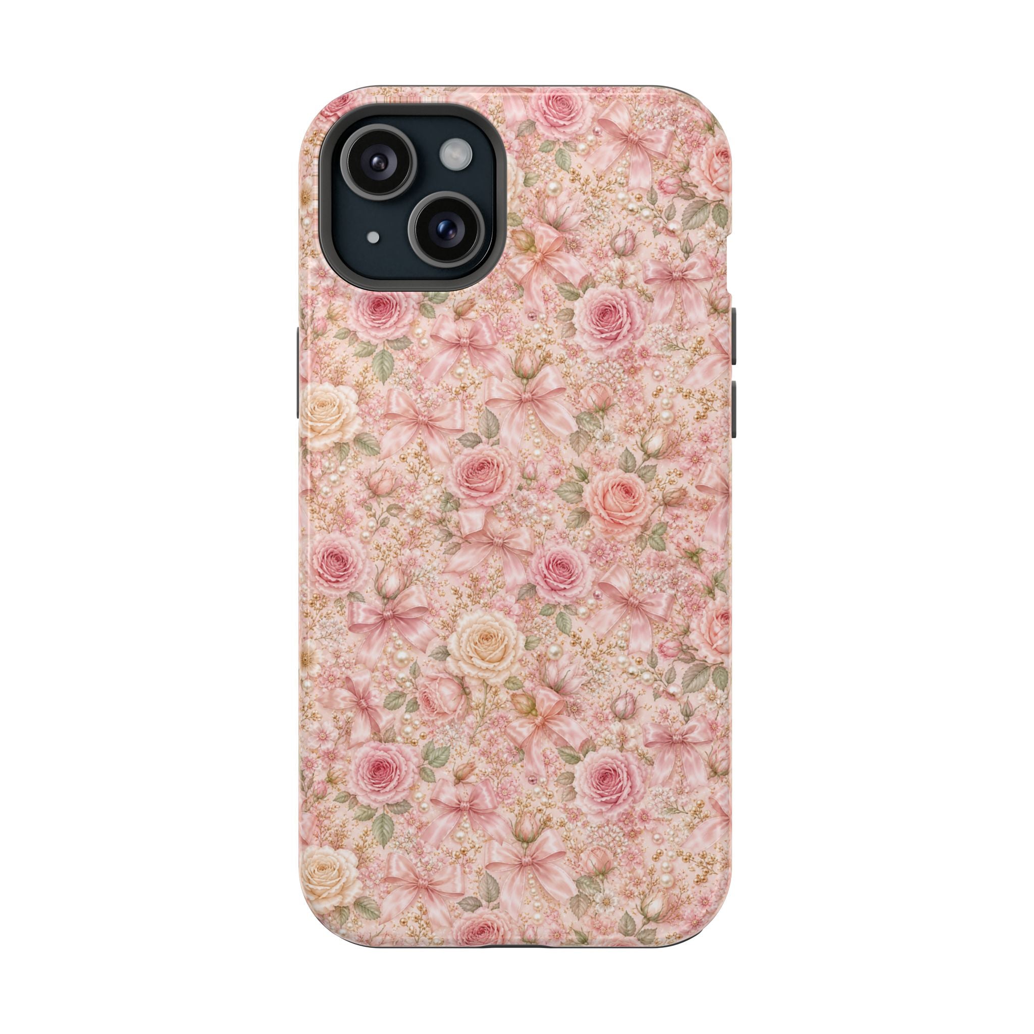 Floral Rose Pattern Magnetic Impact-Resistant Phone Case iPhone and Samsung