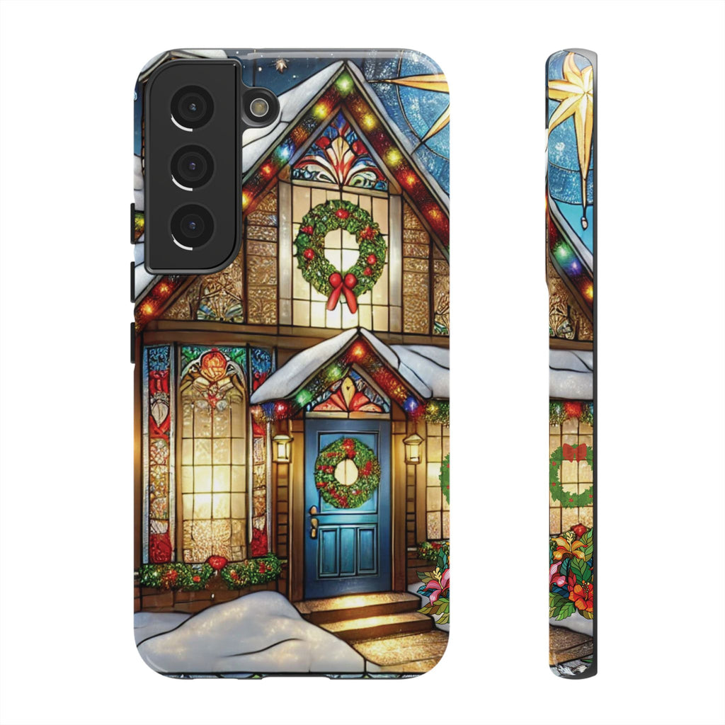 Phone Case - Stain Glass Christmas Unique Holiday Protection Gift for Her