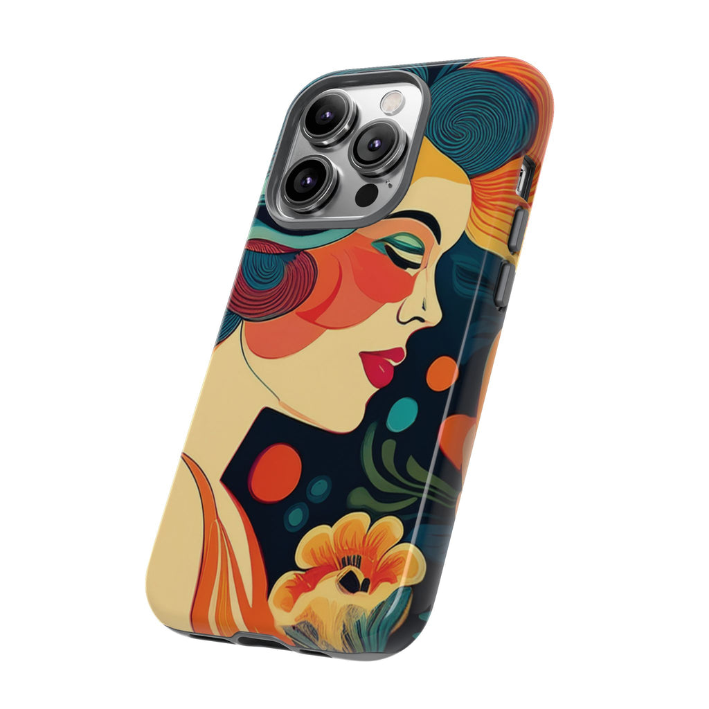 Coque de Téléphone Esthétique Années 50 Rétro Design d'Inspiration Vintage aux Couleurs Pastel Housse Style Mid-Century pour Modèles iPhone et Samsung Galaxy