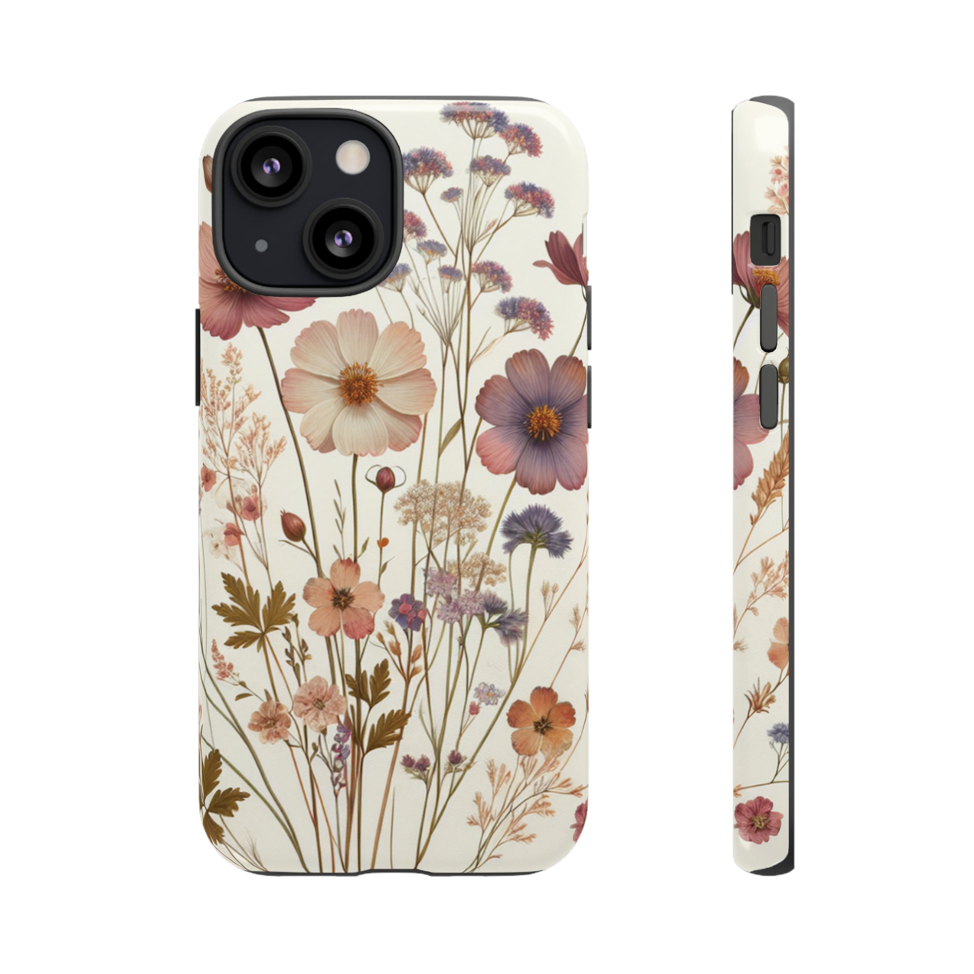 Wildflower Boho Luxury Phone Tough Case Floral Elegant Durable Stylish for Modern Devices iPhone 15, Samsung iPhone Samsung Accessory Gift for Her.