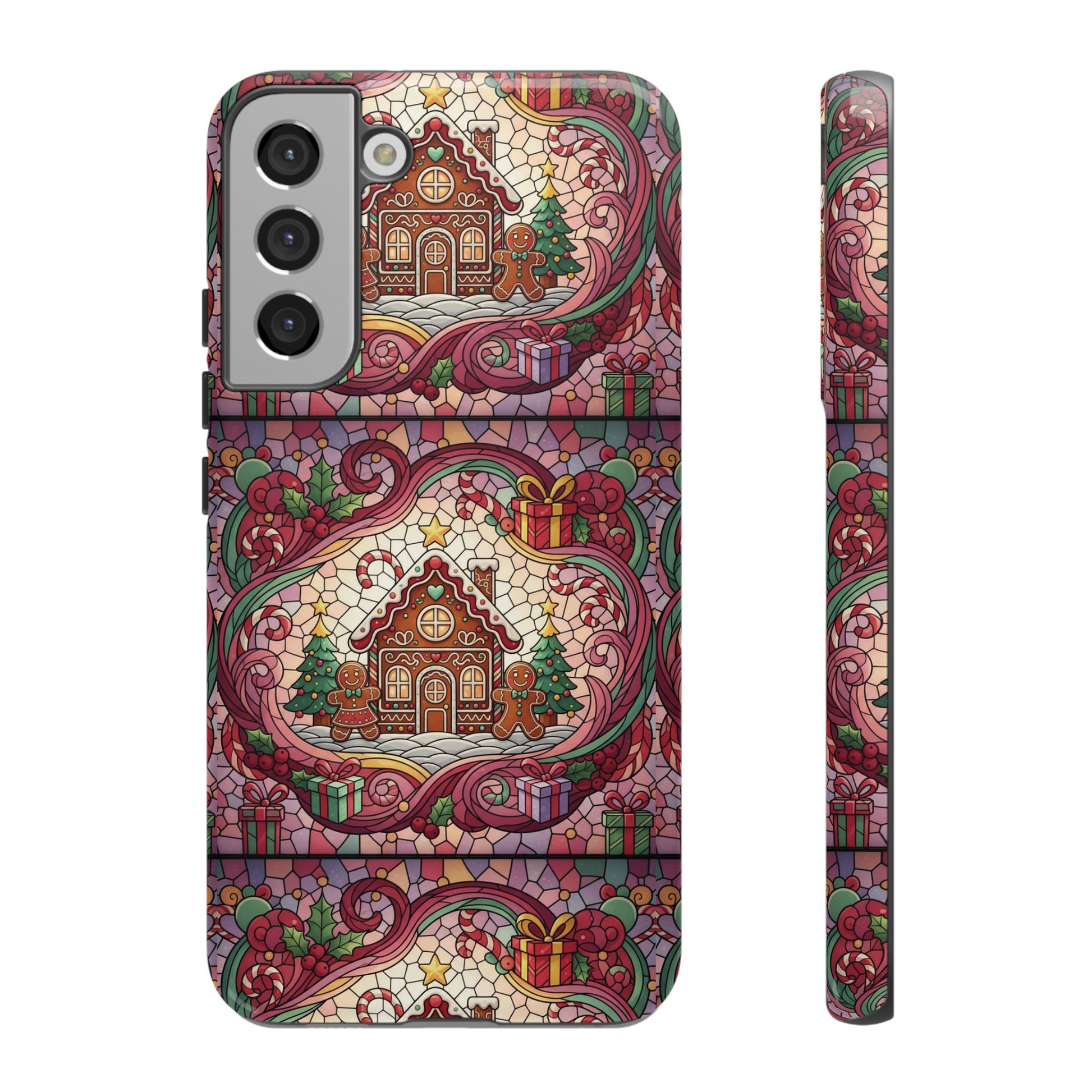 iPhone Case 17, 16  Gingerbread Stained Glass Tough Case Samsung perfect phone case
