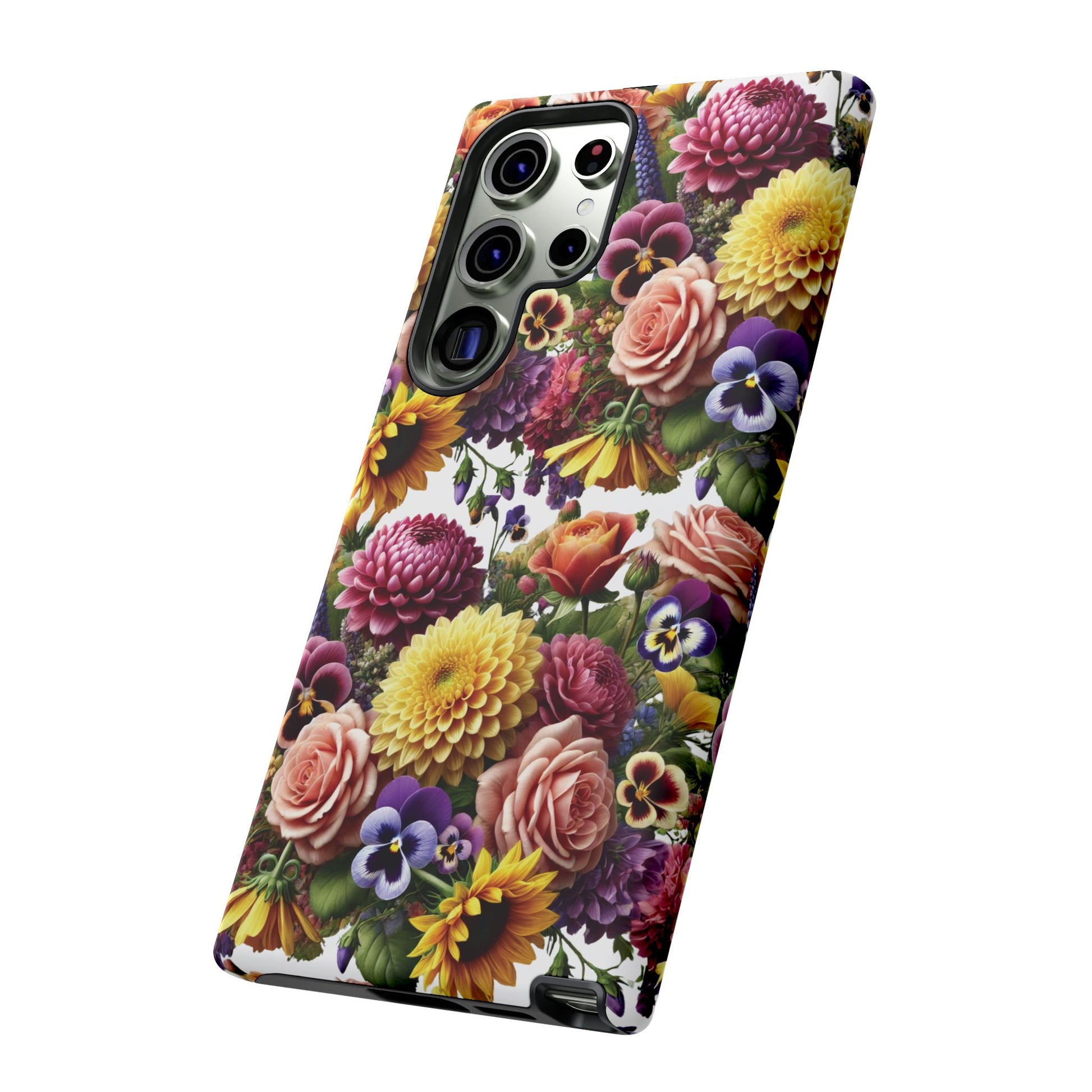 Floral Fall Phone Case for iPhone 16 15 14 13 12  21 23 Samsung, and Pixel | Stylish Protective Cover Gift for Her Perfect for Floral Lover