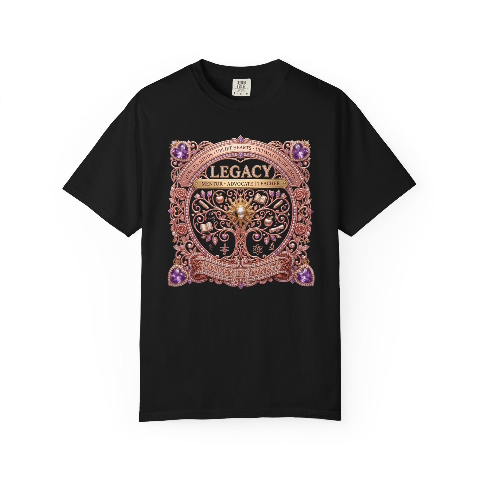 Teacher Driven by Impact Comfort Colors® T-Shirt | Inspirational Teacher Graphic TeeLegacy Family Tree T-Shirt Gift for her