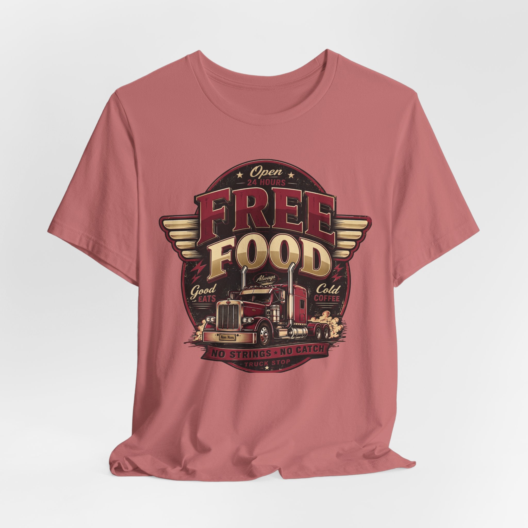 Funny "Free Food" Food Truck T-Shirt Perfect for Dad or Husband