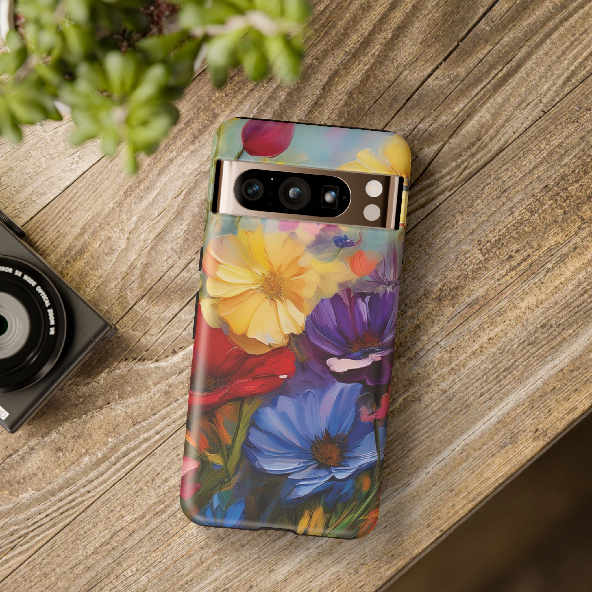 Bold Wildflower Phone Case Bright Hand-Painted Floral Art Vibrant Botanical Design for iPhone & Samsung | Trendy Nature Lover Gift Phone  Galaxy