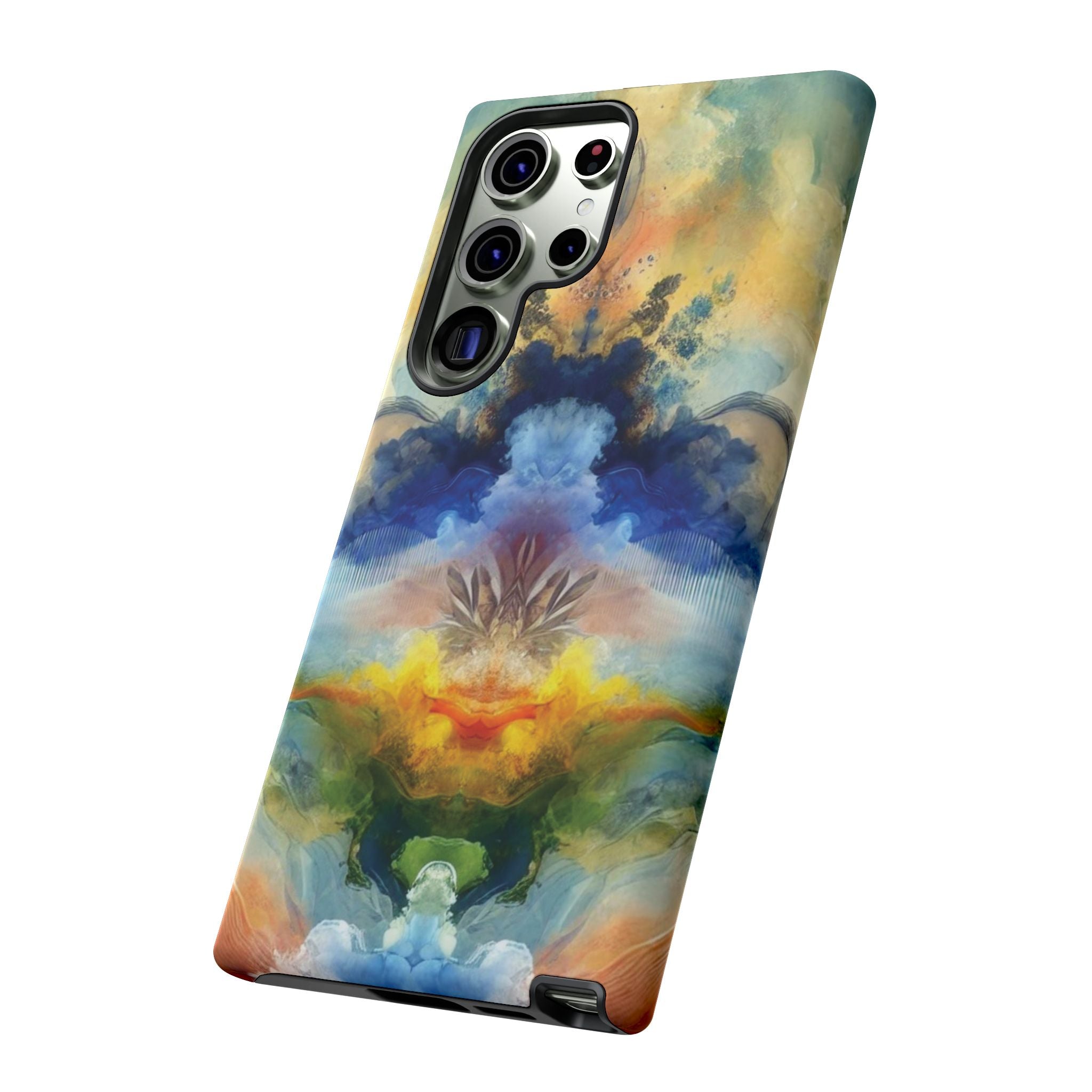 Coque de téléphone abstraite aquarelle moderne compatible avec iPhone, Samsung et plus – Protection élégante et durable avec un design artistique éclatant, cadeau parfait pour elle