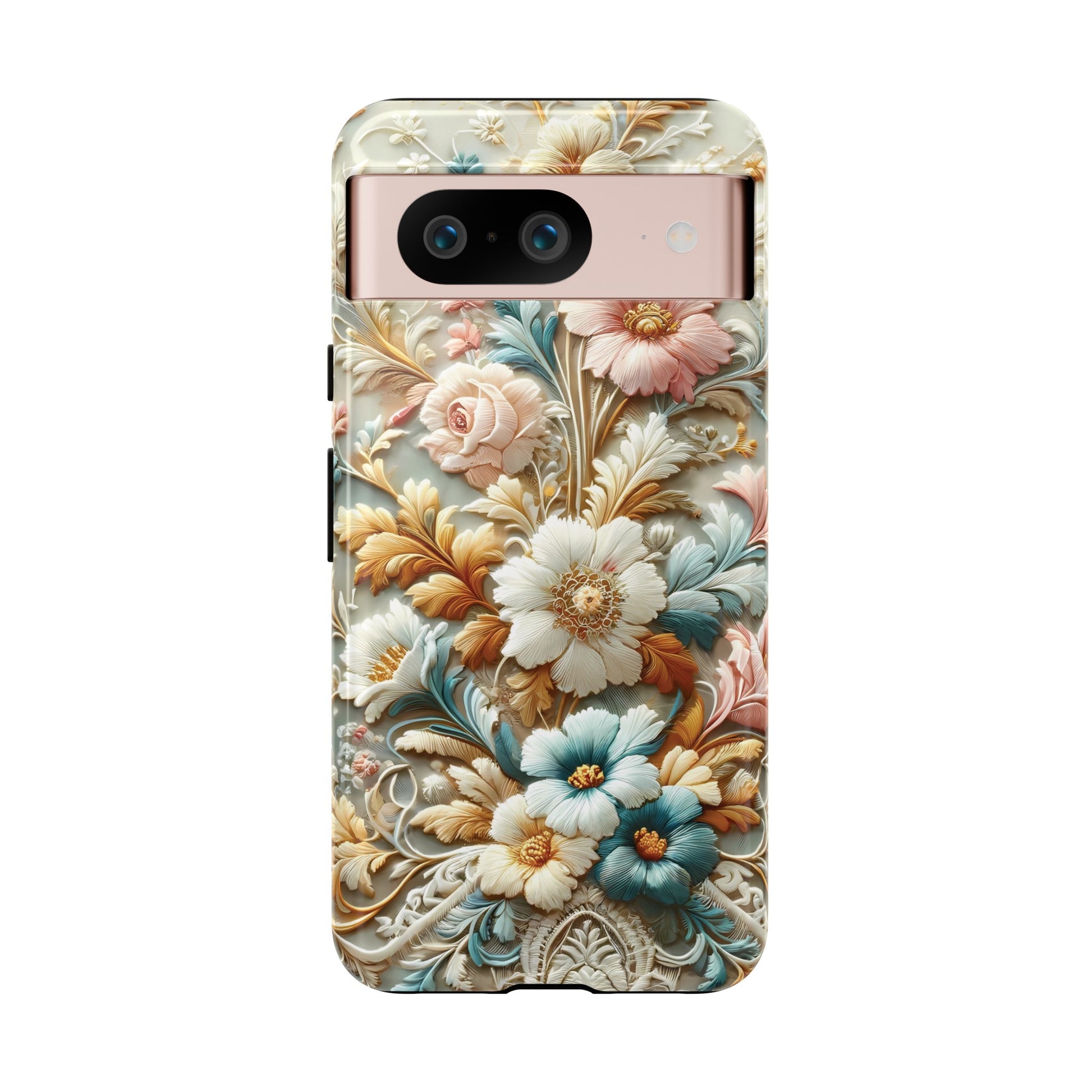 3D Elegant Faux Flowers Phone Case Stylish & Durable for iPhone Samsung Gift iPhone 15, 14, 13 Samsung Pixel Gift for Mom Accessory Gift for Her