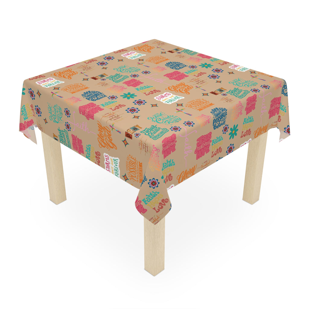 Tablecloth - Motivational Bible Verses, Perfect Housewarming Gift