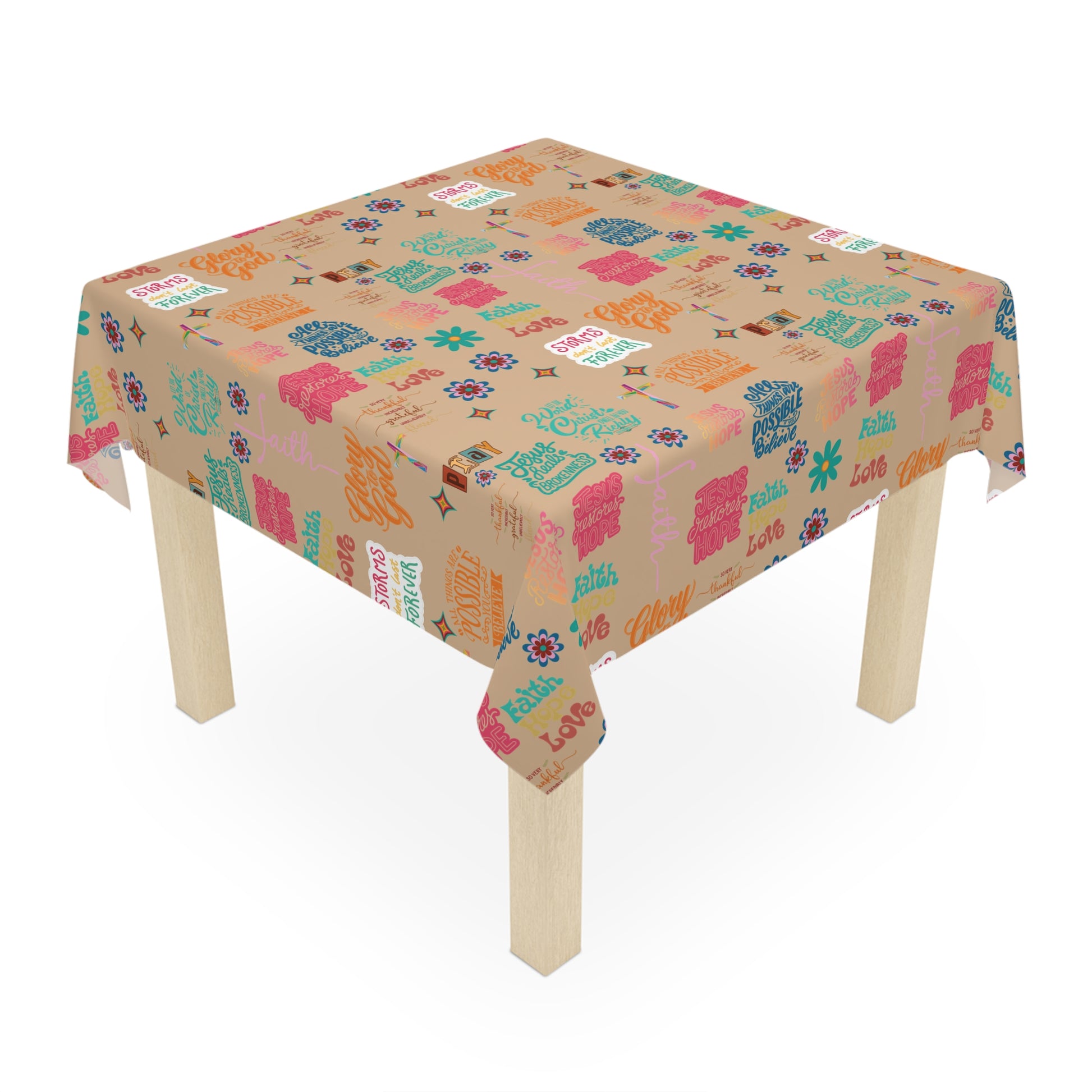 Tablecloth - Motivational Bible Verses, Perfect Housewarming Gift