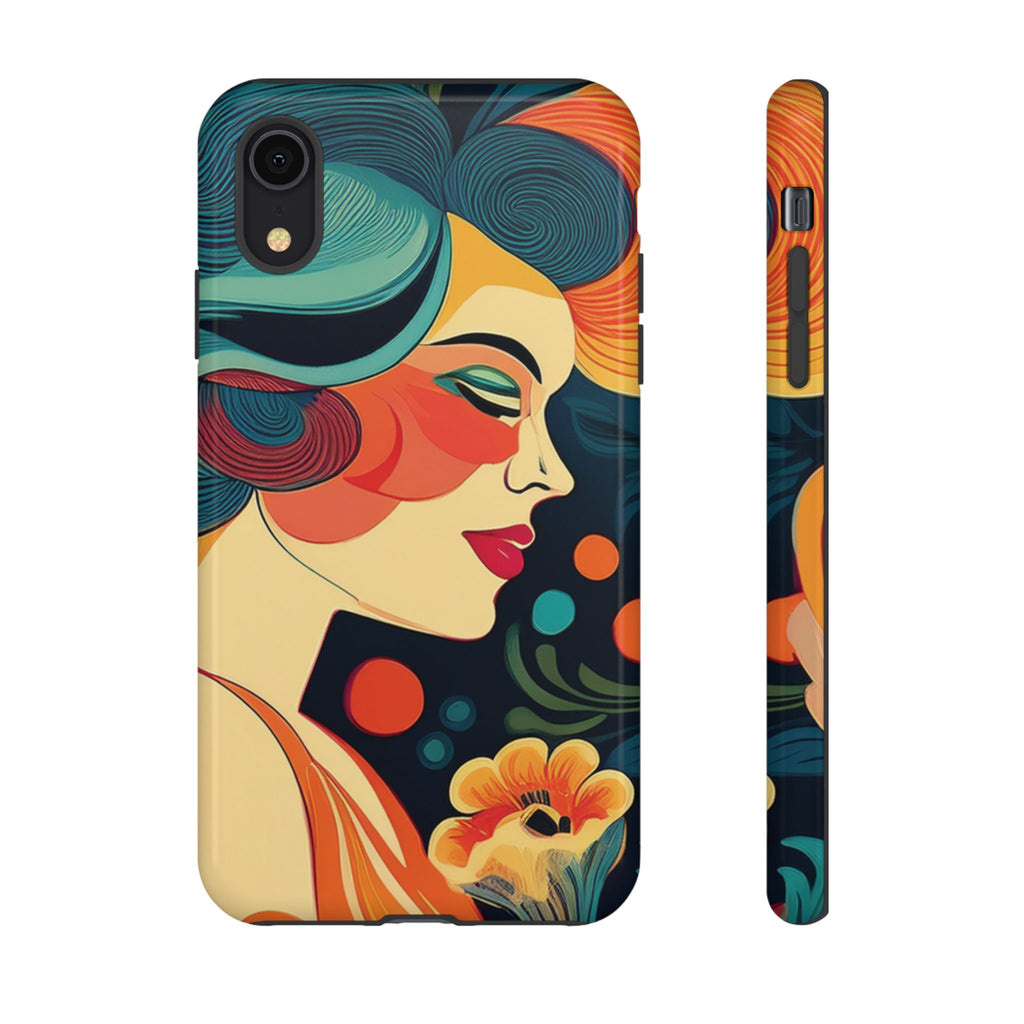 Coque de Téléphone Esthétique Années 50 Rétro Design d'Inspiration Vintage aux Couleurs Pastel Housse Style Mid-Century pour Modèles iPhone et Samsung Galaxy