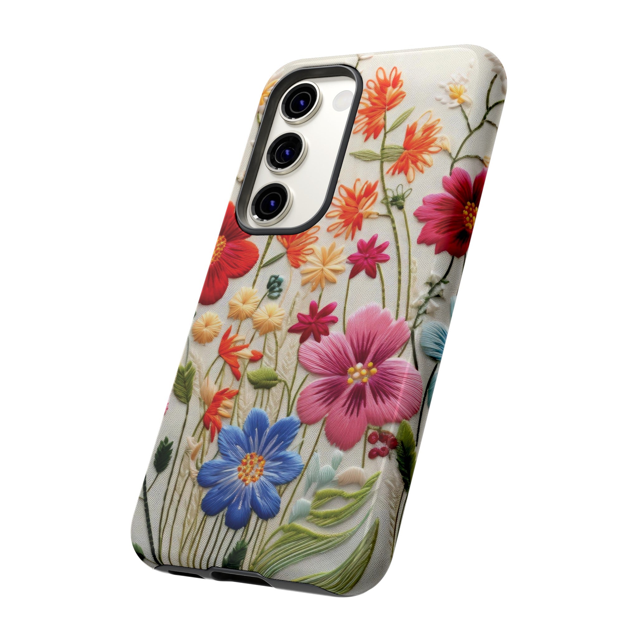 3D Floral Phone Case Elegant Faux Flower Durable for iPhone Samsung Smartphone iPhone 15, 14, 13 Samsung Gift for Mom