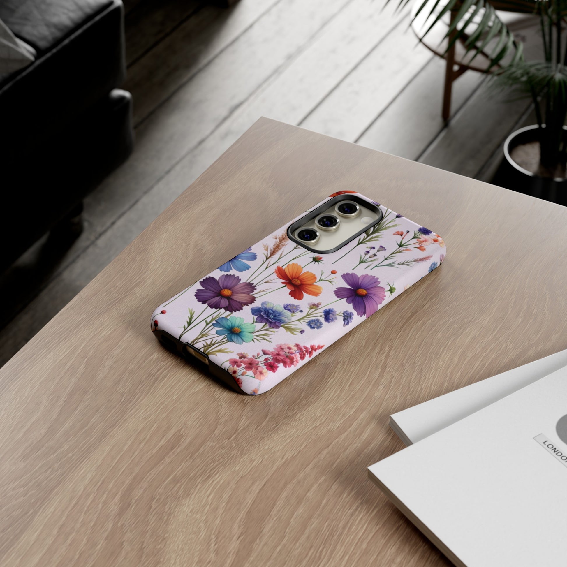 Lavender Wildflowers Protective Phone Case Gift for Her Phone 15, Samsung iPhone Samsung Gift for Her Case iPhone 15, Samsung iPhone Samsung Accessory Gift for Her.