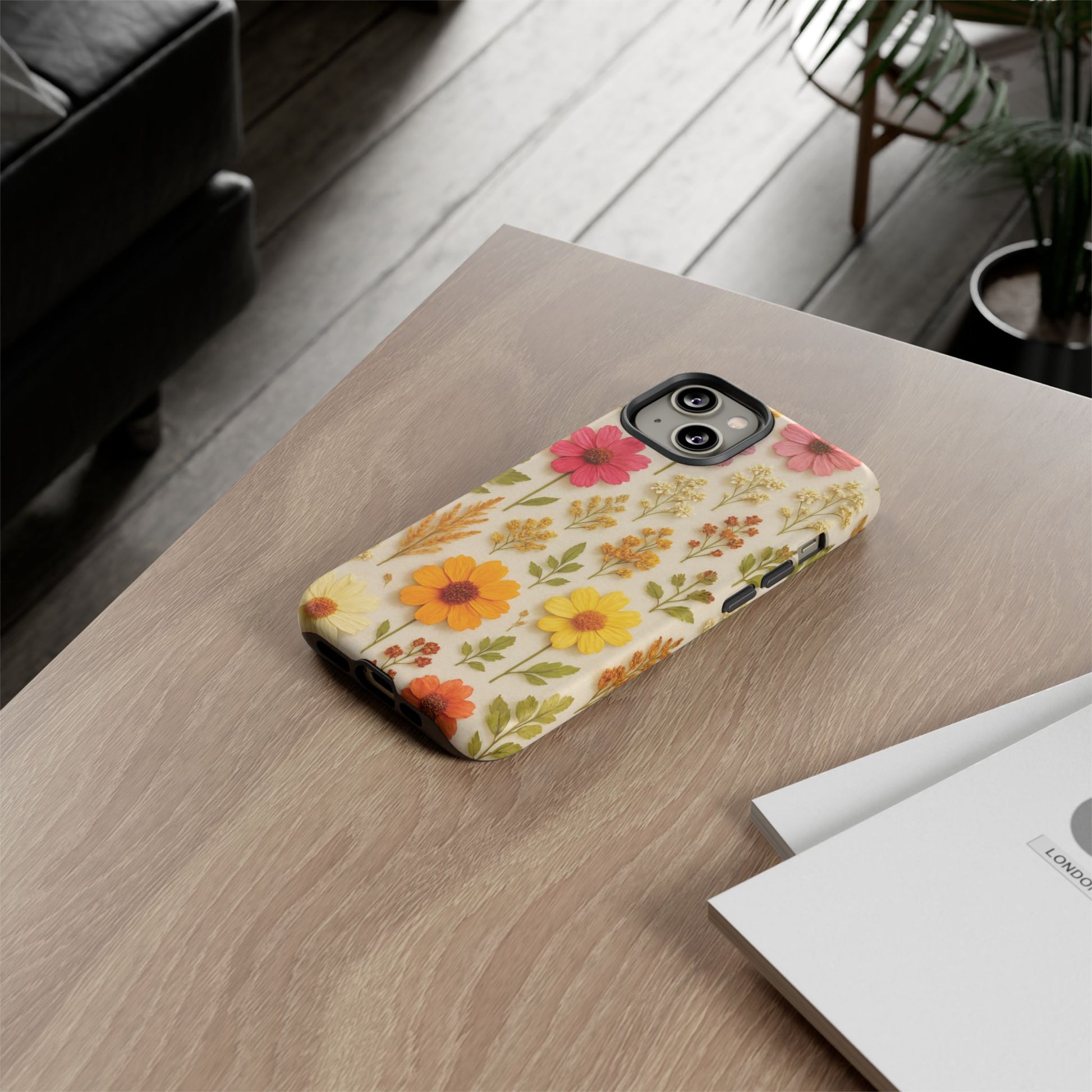 Dried Flowers Illusion Phone Case – Realistic Botanical Aesthetic, Colorful Pressed Floral Art, Trendy Nature-Inspired Protective Cover  iPhone & Samsung Models