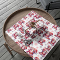 Enchanting Pink Christmas Wrapping Paper Whimsical Winter Wonderland with Pastel Trees, Snowflakes, and Festive Gifts Perfect for a Magical Holiday Season in Matte/Satin, All Occasion - MRSBYVALLE