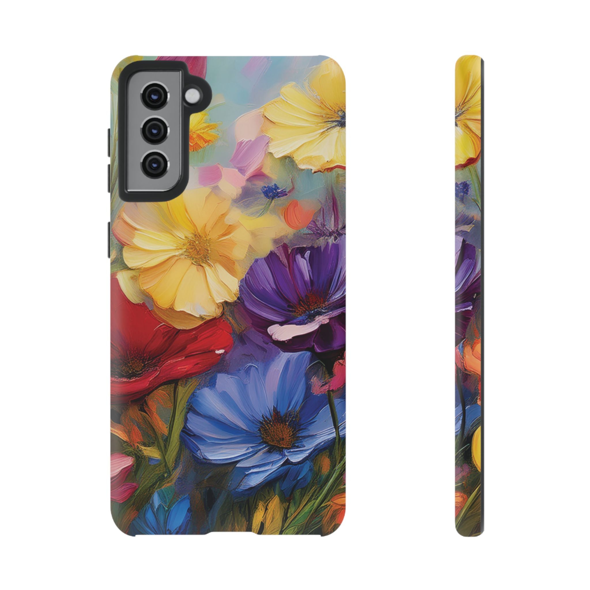 Bold Wildflower Phone Case Bright Hand-Painted Floral Art Vibrant Botanical Design for iPhone & Samsung | Trendy Nature Lover Gift Phone  Galaxy