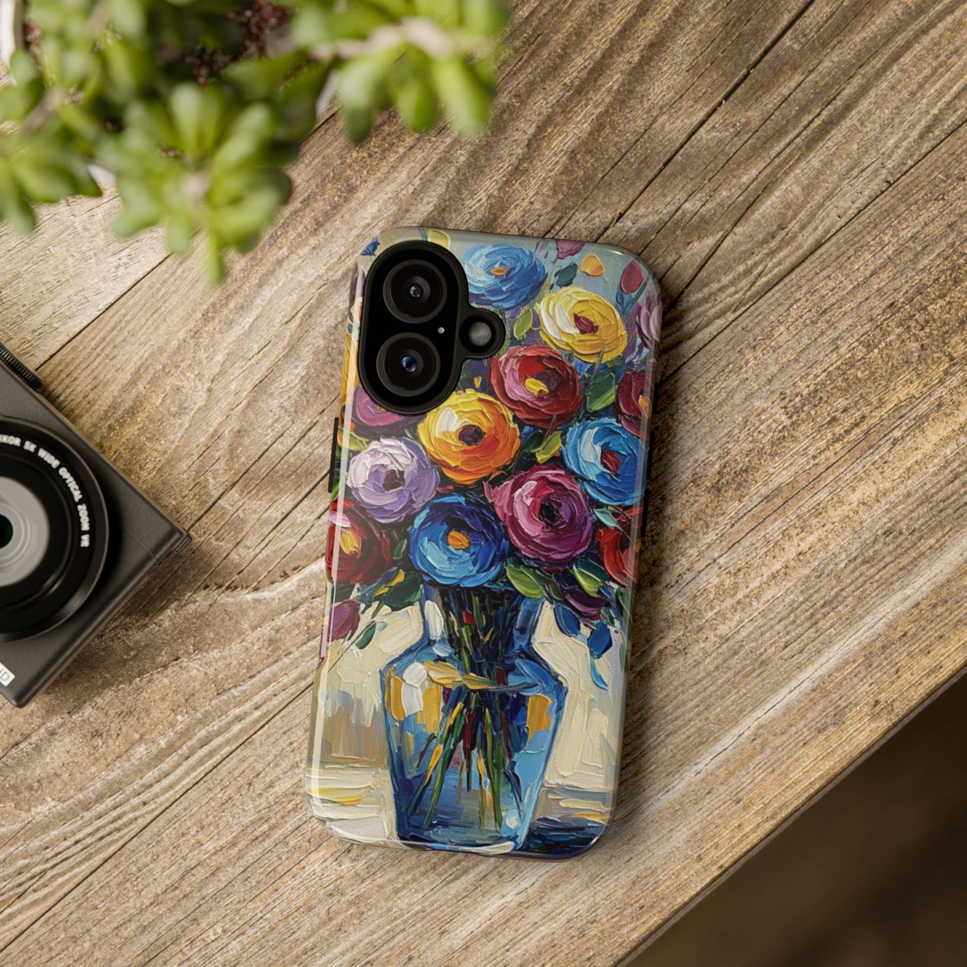 Floral Luxury Oil Painting Illusion Tough Case — Floral Art Phone Case for Art Lovers