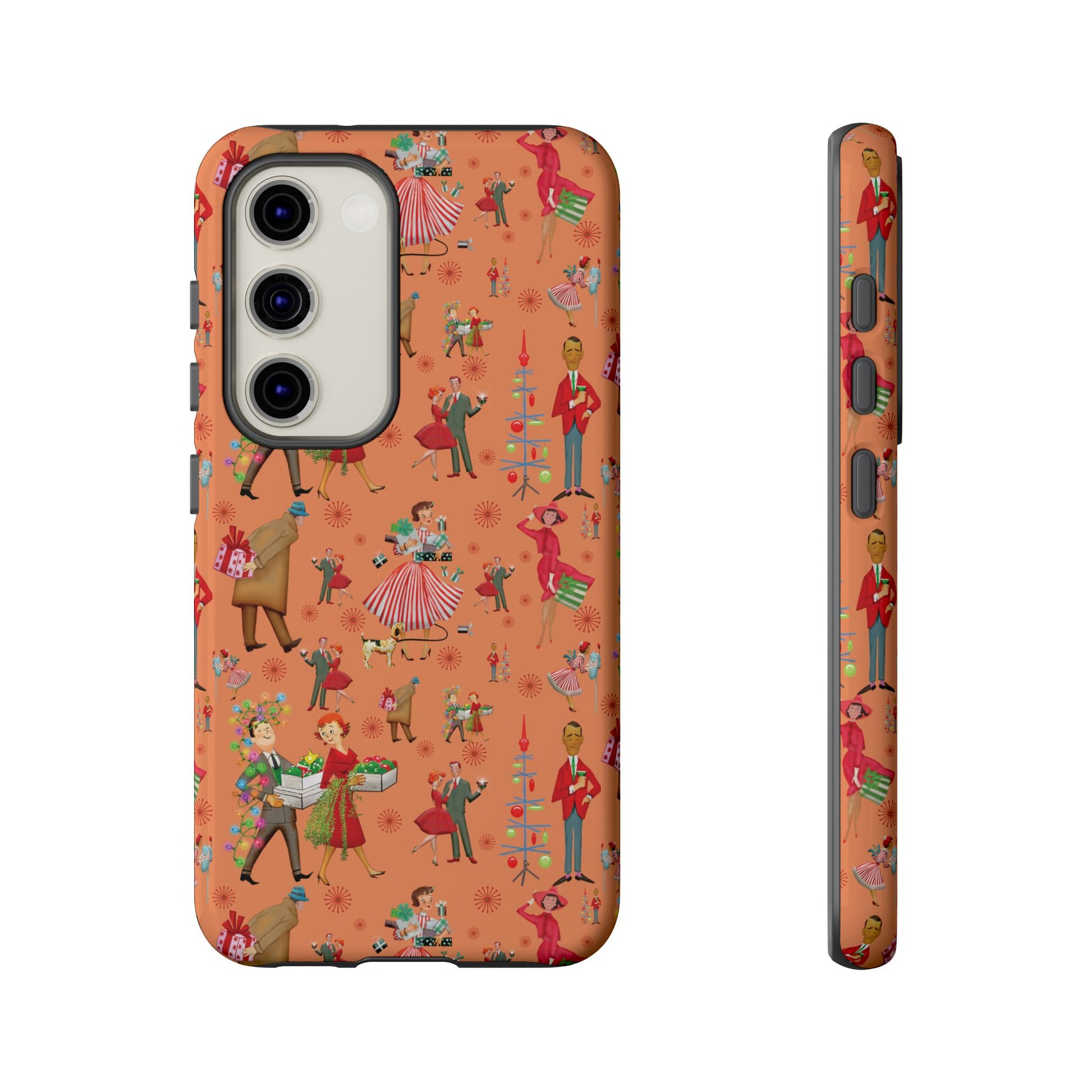 Retro Christmas 50s Phone Case Unique Holiday Protection for Your Device | Stylish & Durable Cover Gift for Her Phone 17, 16, 15, Samsung iPhone Accessory Gift for Her