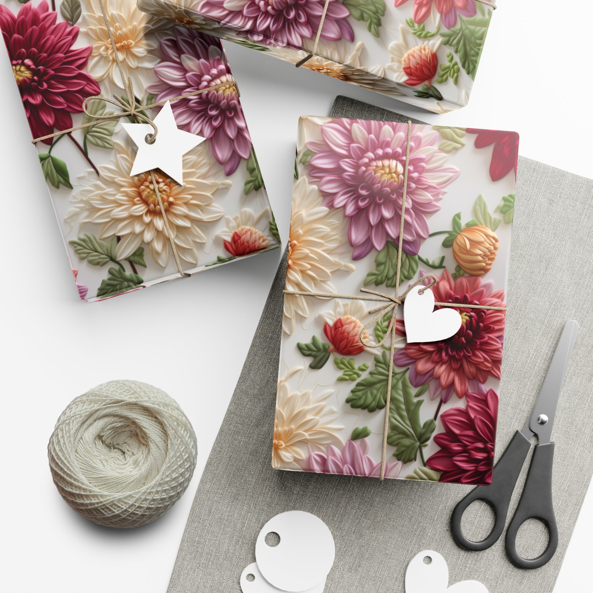 Elegant Fall Floral Wrapping Paper | Autumn-Inspired Gift Wrap with Vibrant Seasonal Blooms | Perfect for Thanksgiving, Birthdays, & Special Occasions | Premium Quality Gifts Moms - MRSBYVALLE